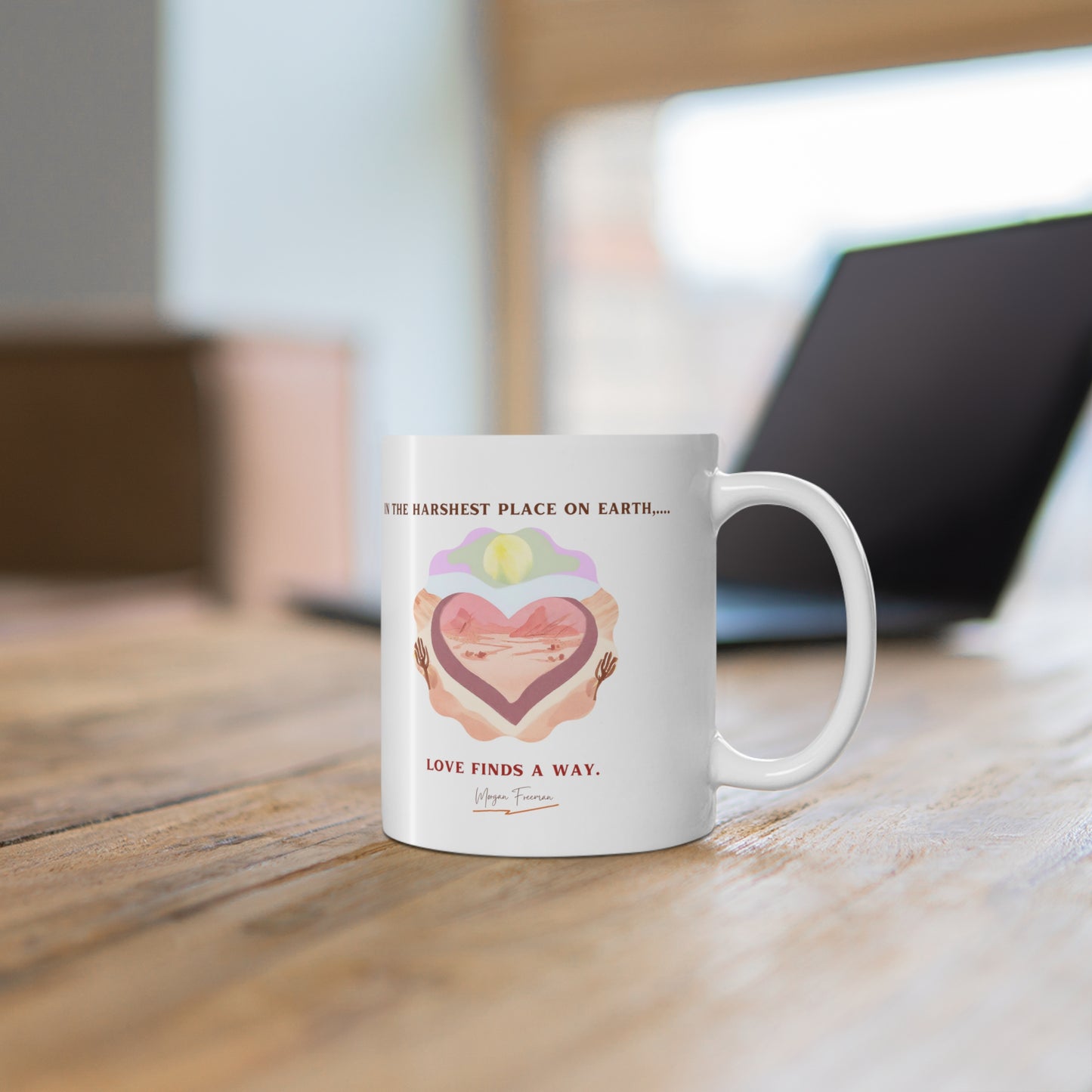 The Love Fighter Mug: Love Conquers All"Love finds a way" AEN0148