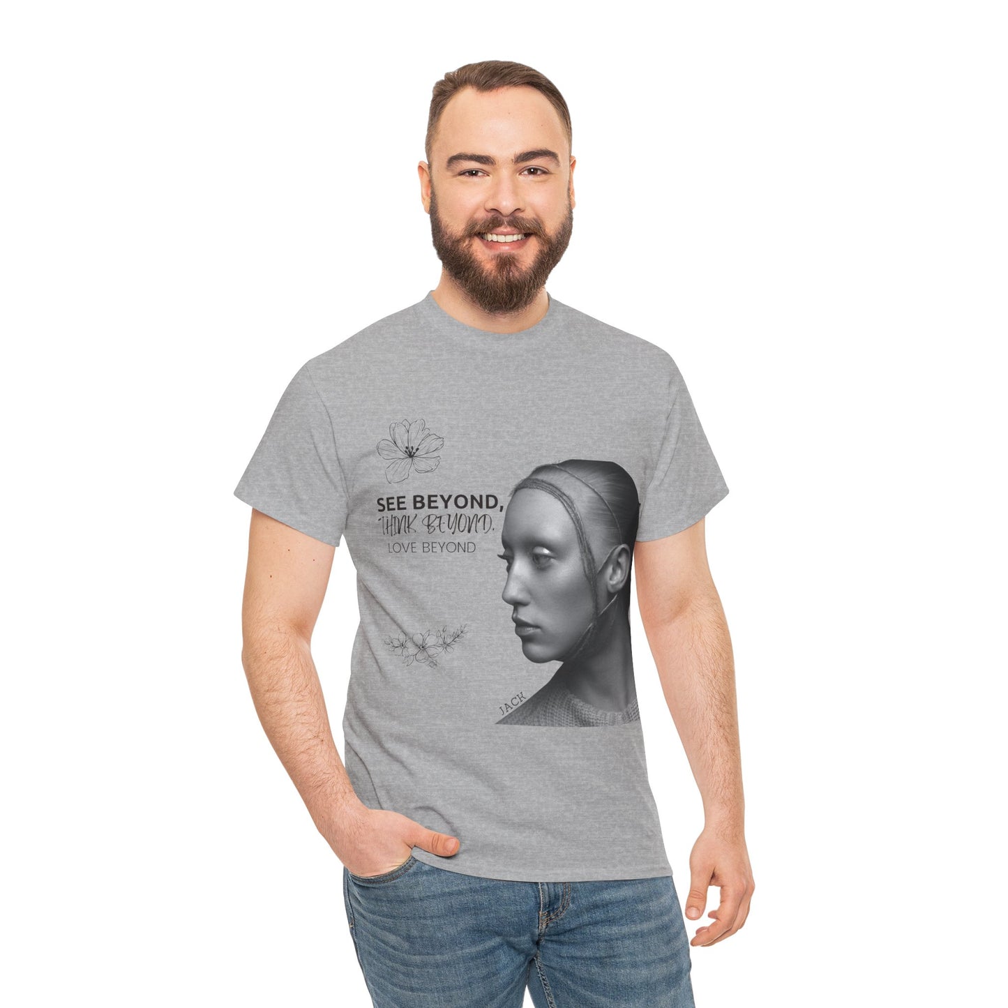 See, Think, Love Beyond: Inspirational Quote Tee