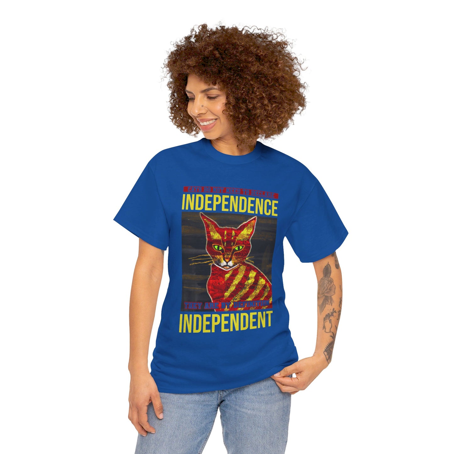 The Free Thinker T-Shirt: Cats do not need to declare independence Jack