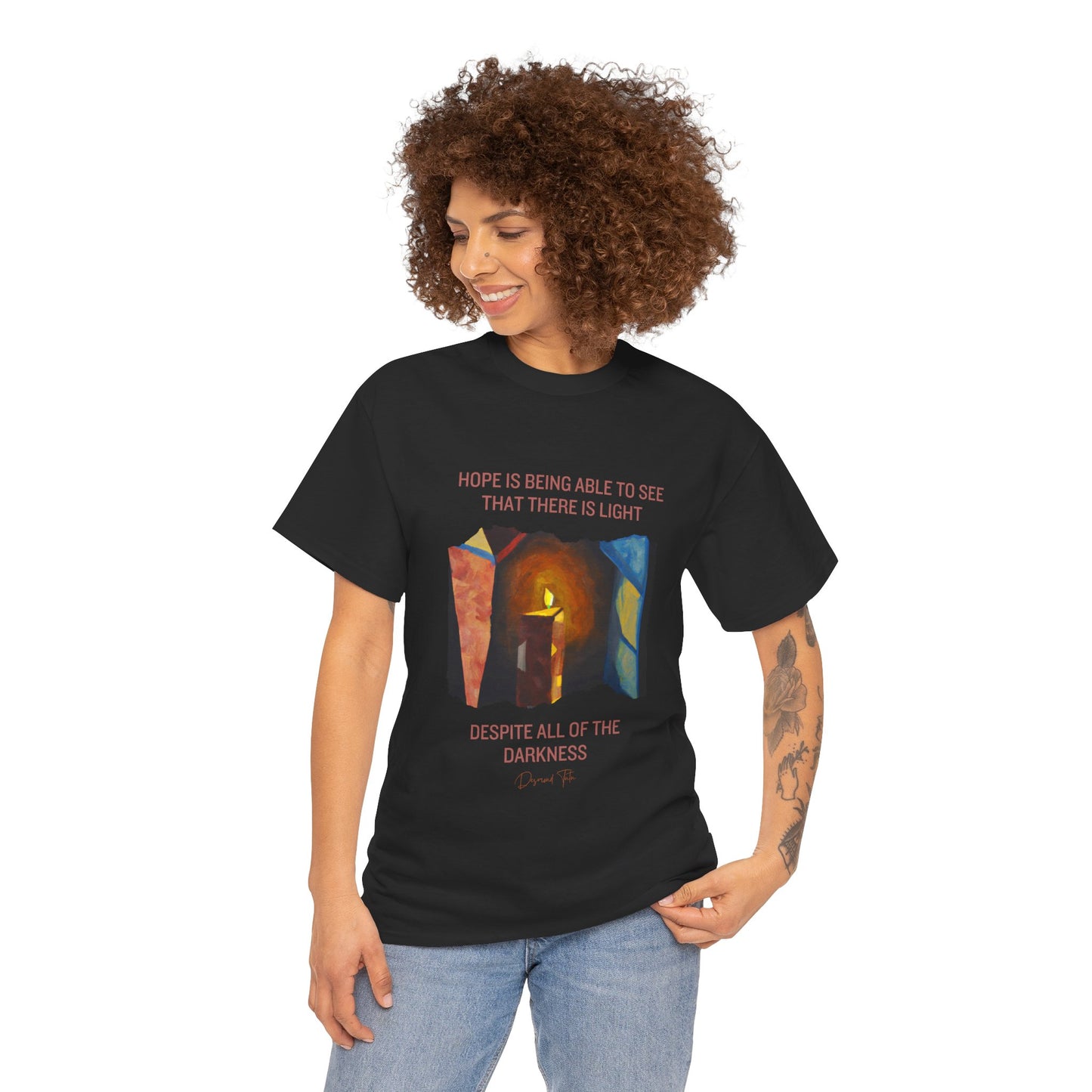 The Light Bringer T-Shirt: Find the Light Within"Hope is seeing light despite darkness" Desmond Tutu