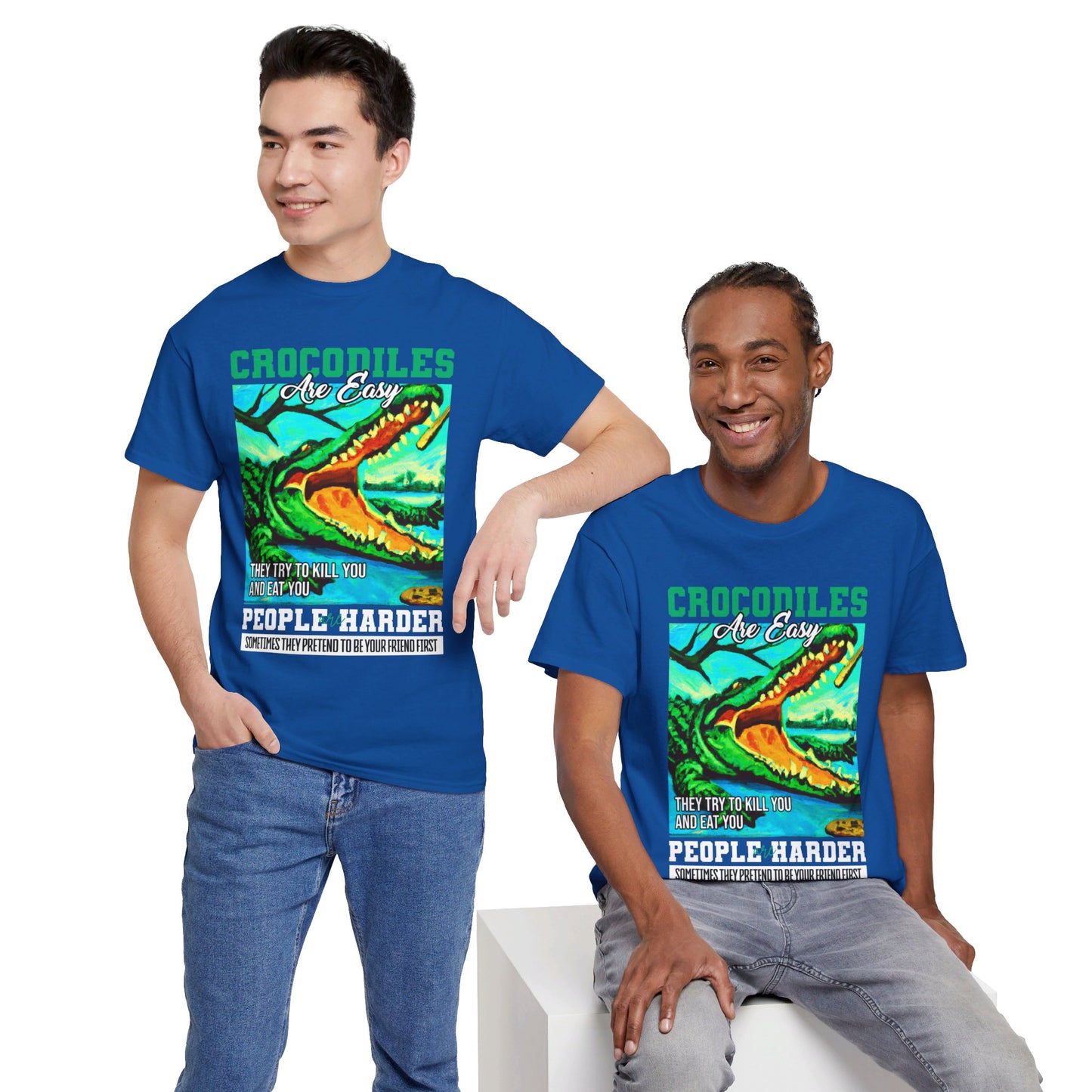 The Critical Thinker T-Shirt: Crocodiles are easy they try to kill you Steve Irwin