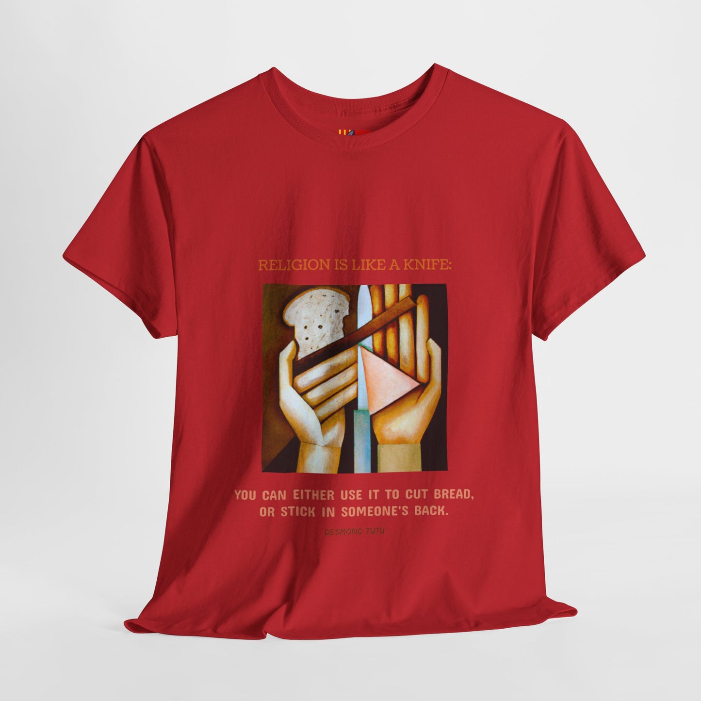 The Double-Edged Sword T-Shirt: Use Your Power Wisely"Religion is like a knife..." Desmond Tutu