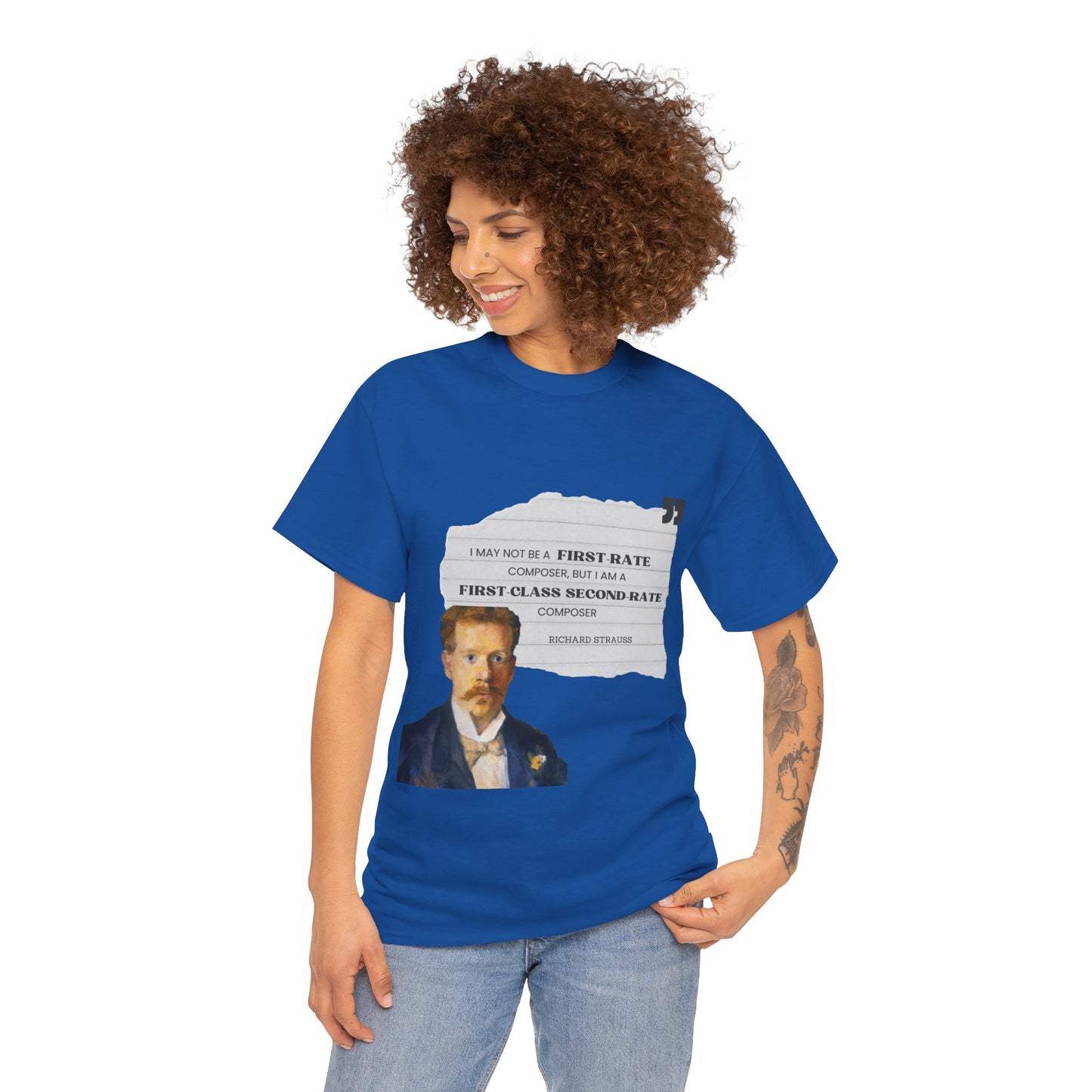 Second-Rate Genius: Dmitri Shostakovich Quote Tee Richard Strauss