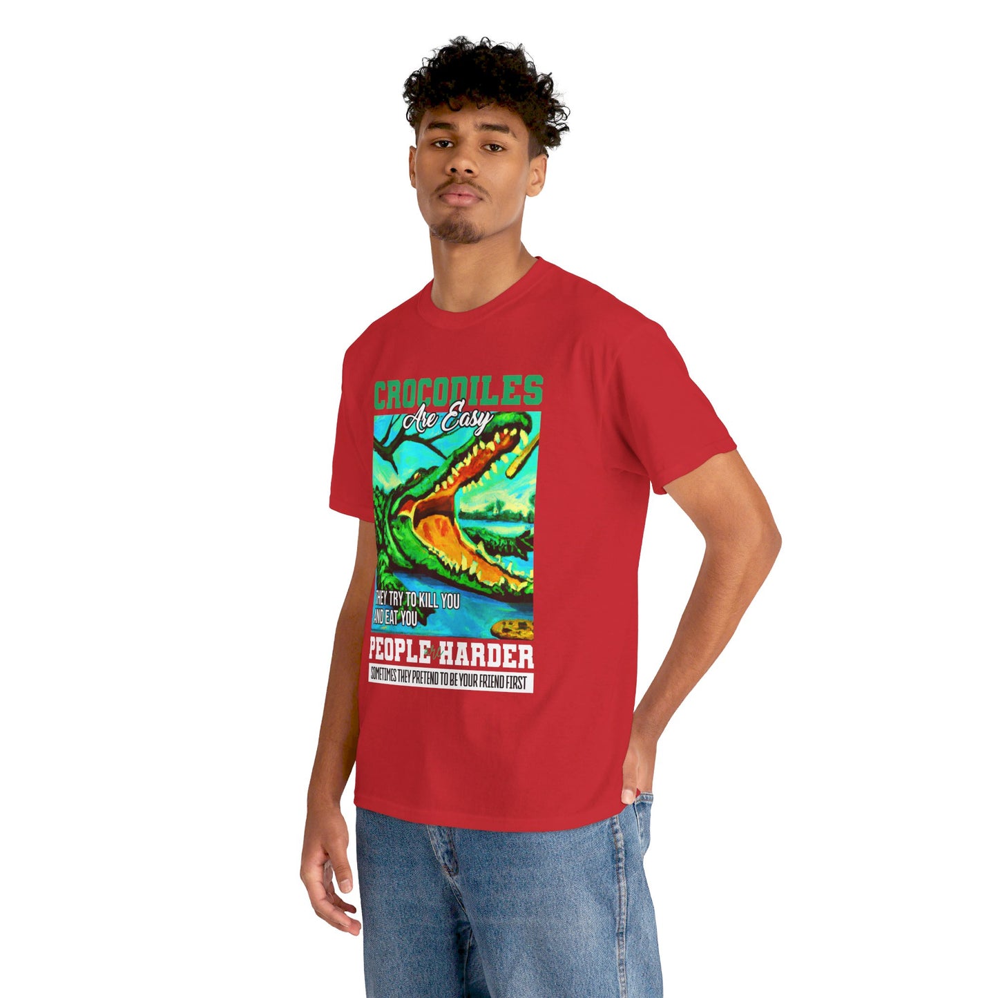 The Critical Thinker T-Shirt: Crocodiles are easy they try to kill you Steve Irwin