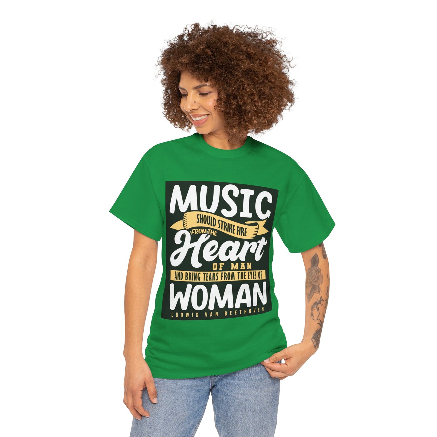 The Music Enthusiast T-Shirt: Music should strike fire from the heart