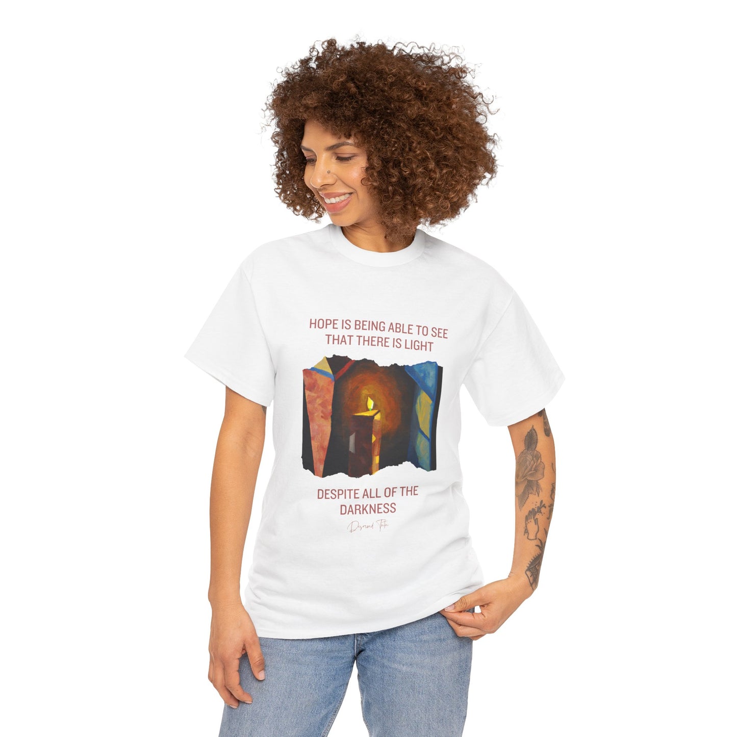 The Light Bringer T-Shirt: Find the Light Within"Hope is seeing light despite darkness" Desmond Tutu