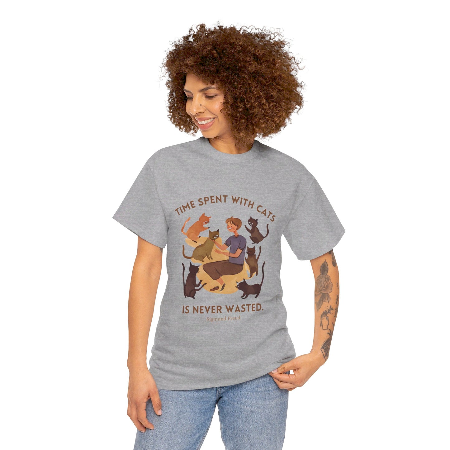 The Cat Lover T-Shirt: Purrfect Companionship"Time spent with cats... never wasted" Sigmund Freud