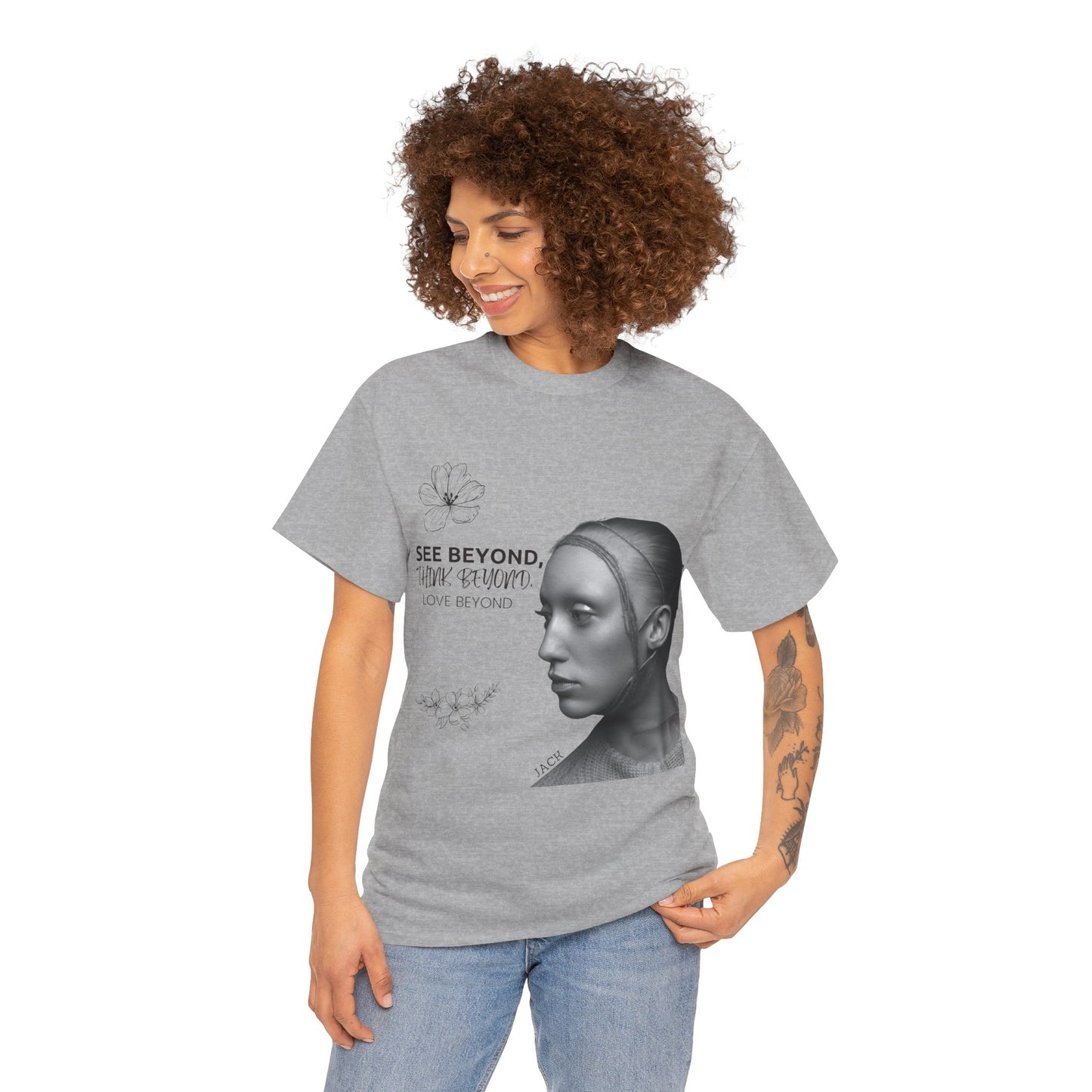 See, Think, Love Beyond: Inspirational Quote Tee