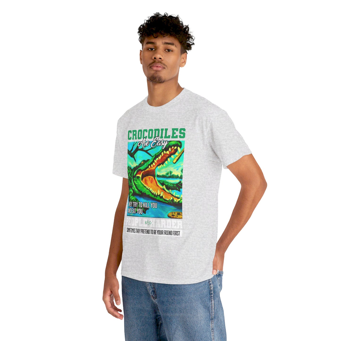 The Critical Thinker T-Shirt: Crocodiles are easy they try to kill you Steve Irwin