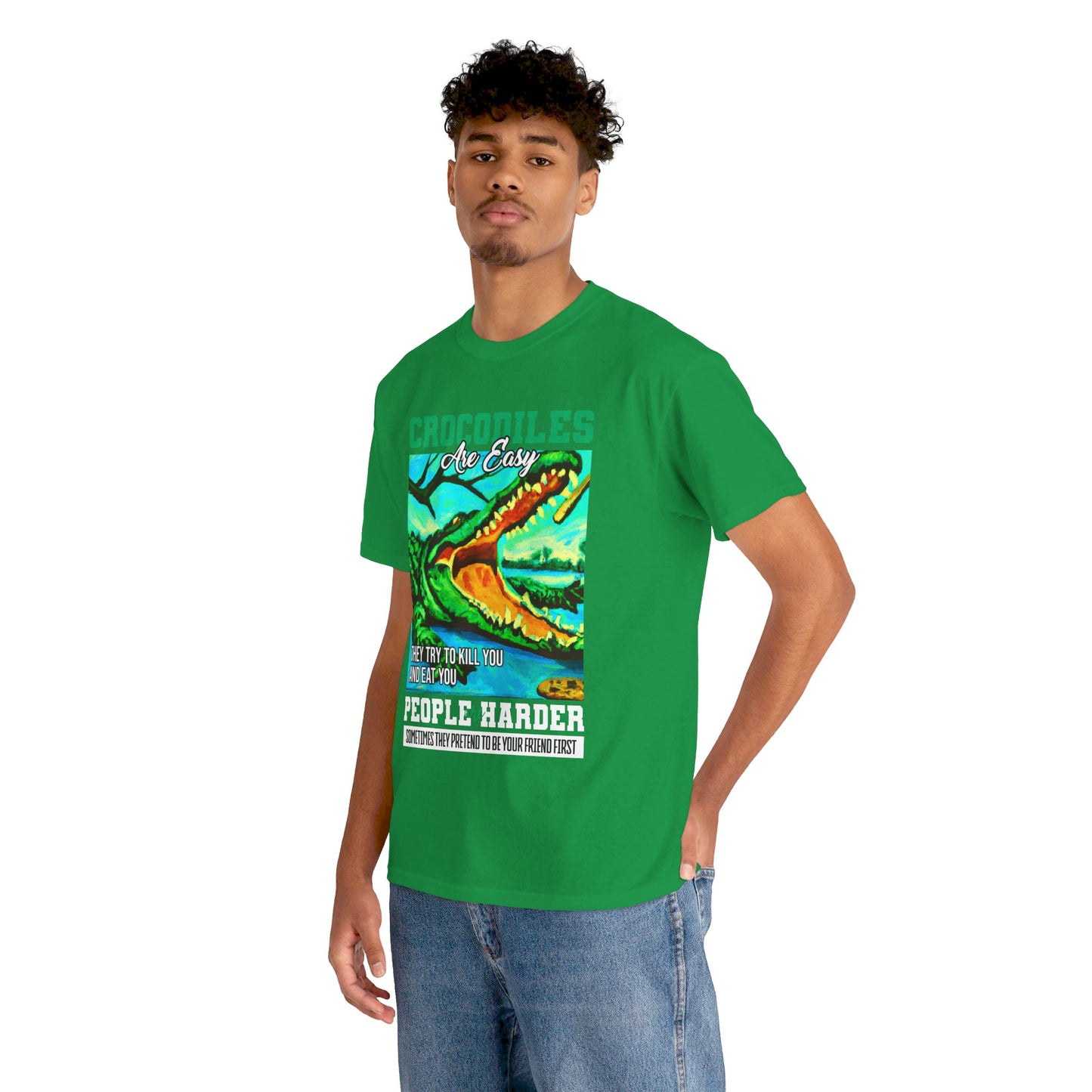 The Critical Thinker T-Shirt: Crocodiles are easy they try to kill you Steve Irwin