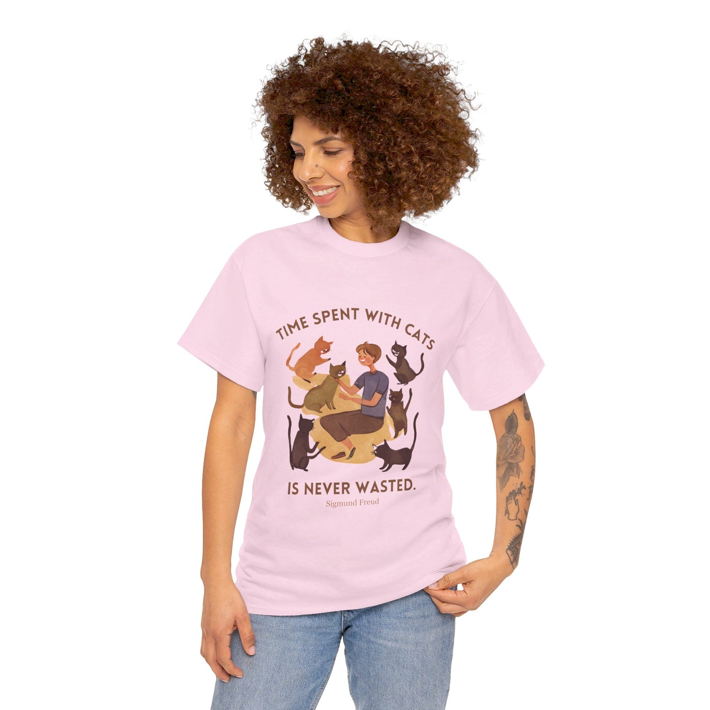 The Cat Lover T-Shirt: Purrfect Companionship"Time spent with cats... never wasted" Sigmund Freud