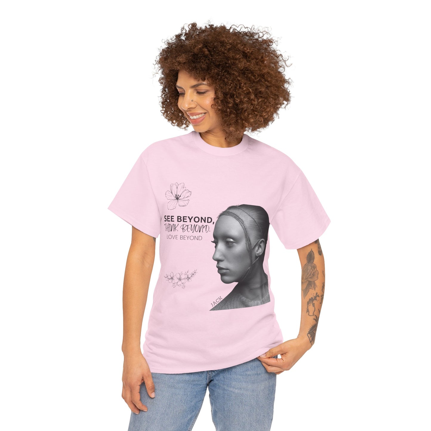 See, Think, Love Beyond: Inspirational Quote Tee