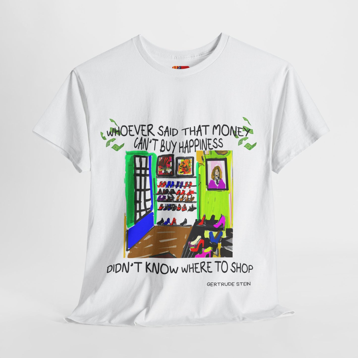 Money Buys Happiness: Funny Bart Simpson Quote Tee