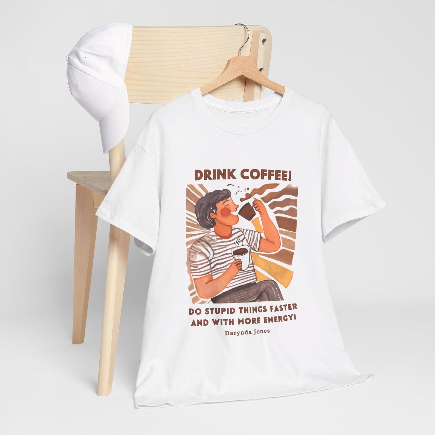 Do Stupid Things Faster Funny Coffee Quotes T-shirt Novelist