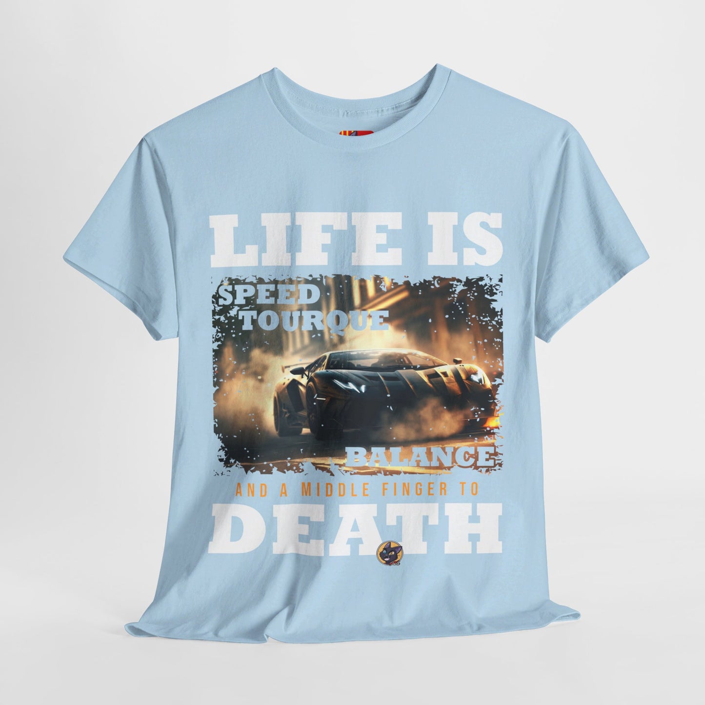 The Free Spirit T-Shirt: Life is speed tourque balance and a middle finger to death Jack