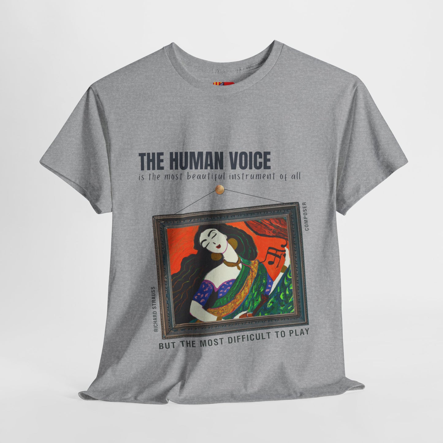 Human Voice: Beautiful & Challenging - Luciano Pavarotti Quote Tee Richard Strauss