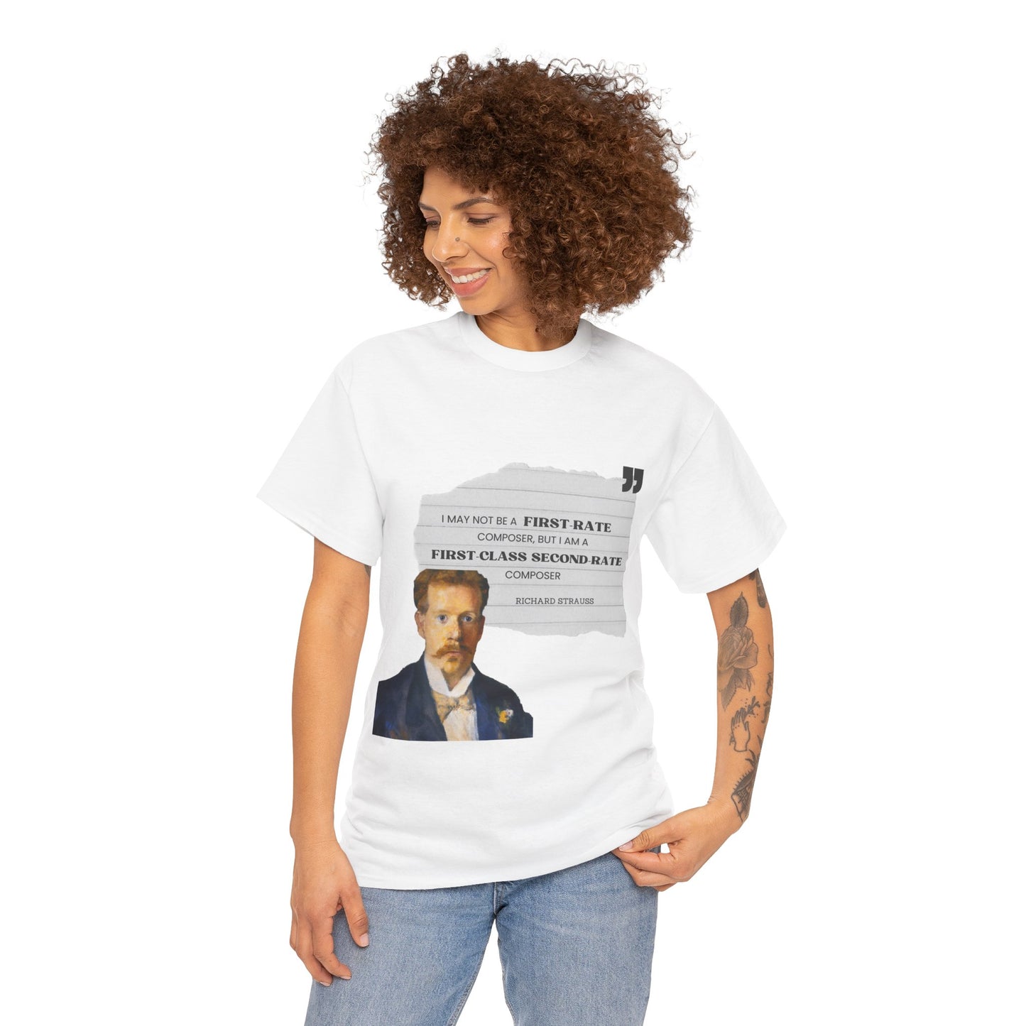 Second-Rate Genius: Dmitri Shostakovich Quote Tee Richard Strauss