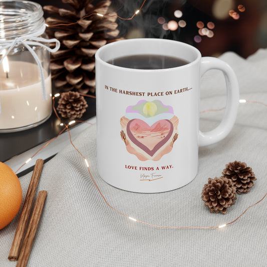 The Love Fighter Mug: Love Conquers All"Love finds a way" AEN0148