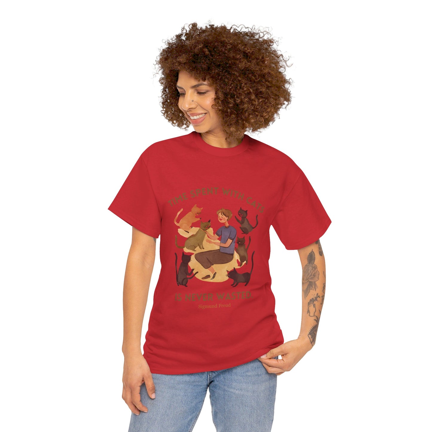 The Cat Lover T-Shirt: Purrfect Companionship"Time spent with cats... never wasted" Sigmund Freud