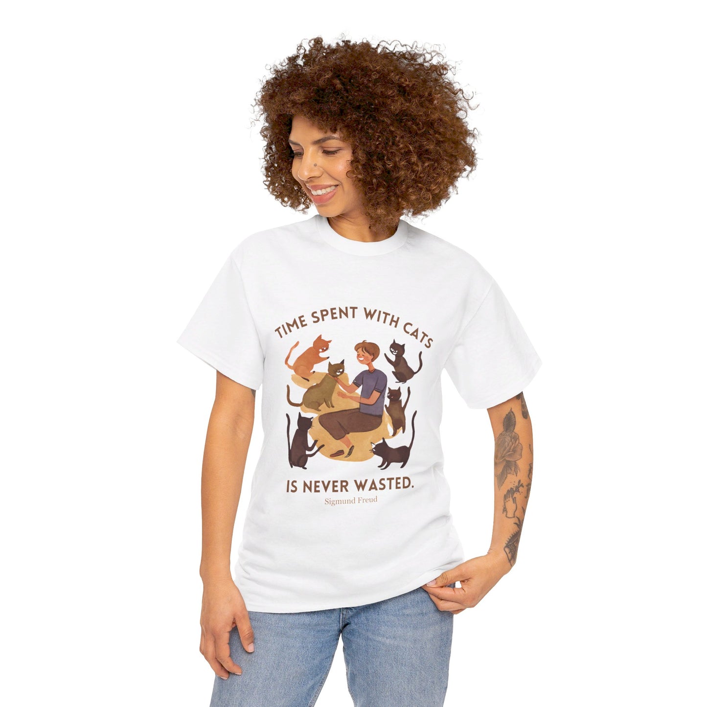 The Cat Lover T-Shirt: Purrfect Companionship"Time spent with cats... never wasted" Sigmund Freud