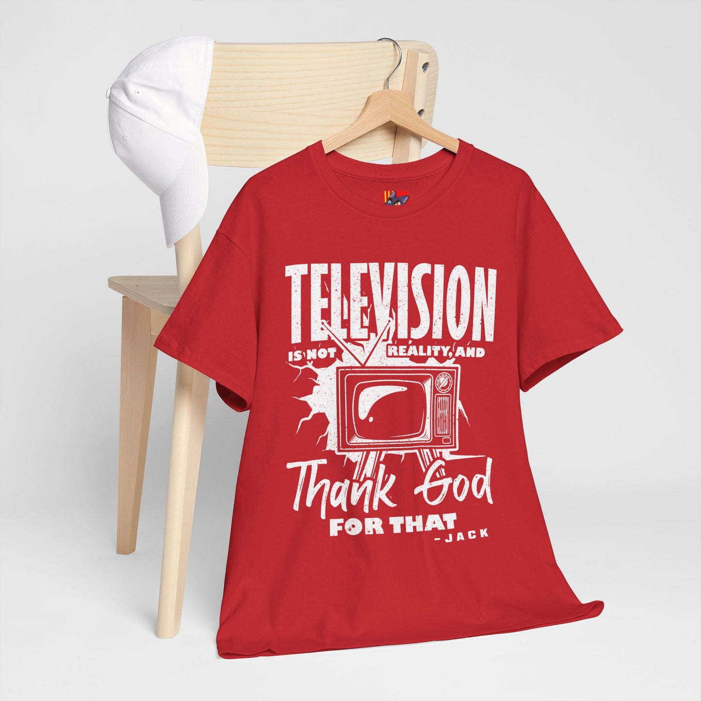 The Knowledge Seeker T-Shirt: Telesision is not reality and thank god for tha Jack