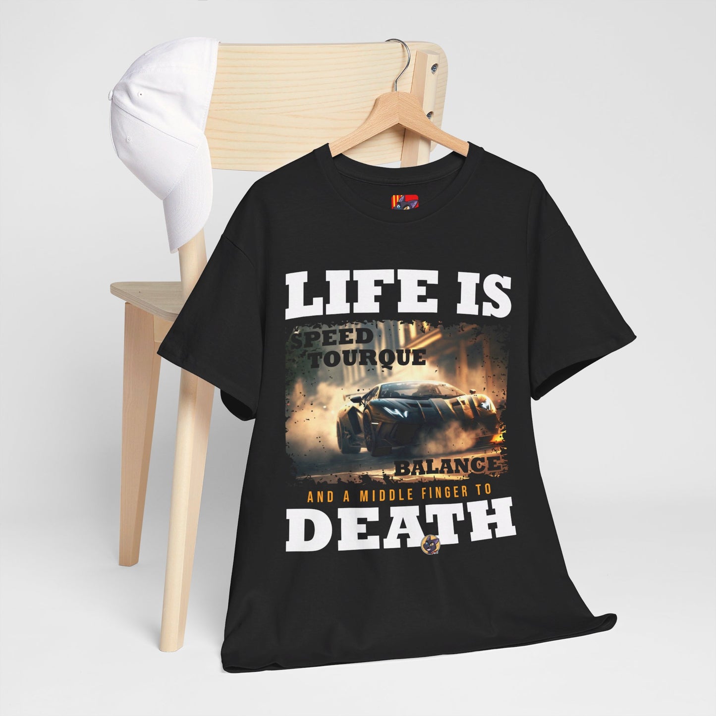 The Free Spirit T-Shirt: Life is speed tourque balance and a middle finger to death Jack