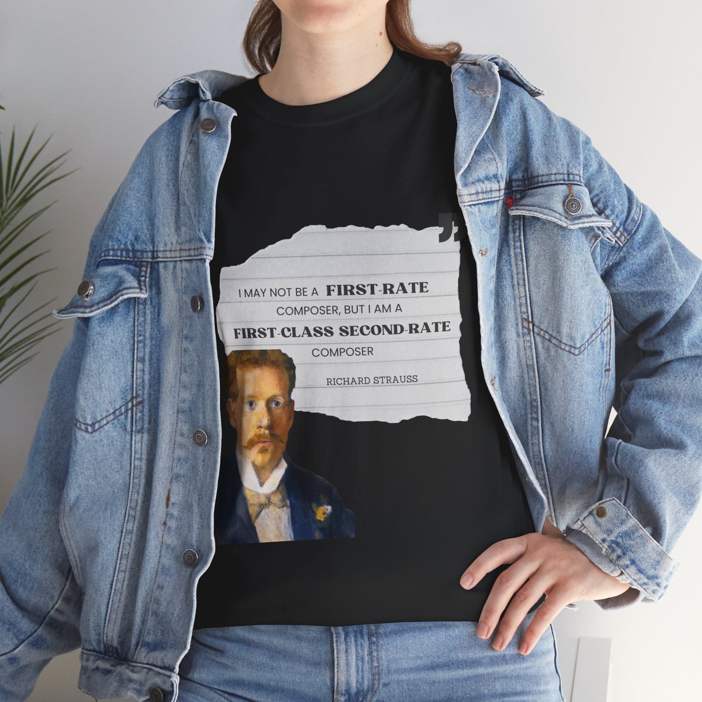 Second-Rate Genius: Dmitri Shostakovich Quote Tee Richard Strauss