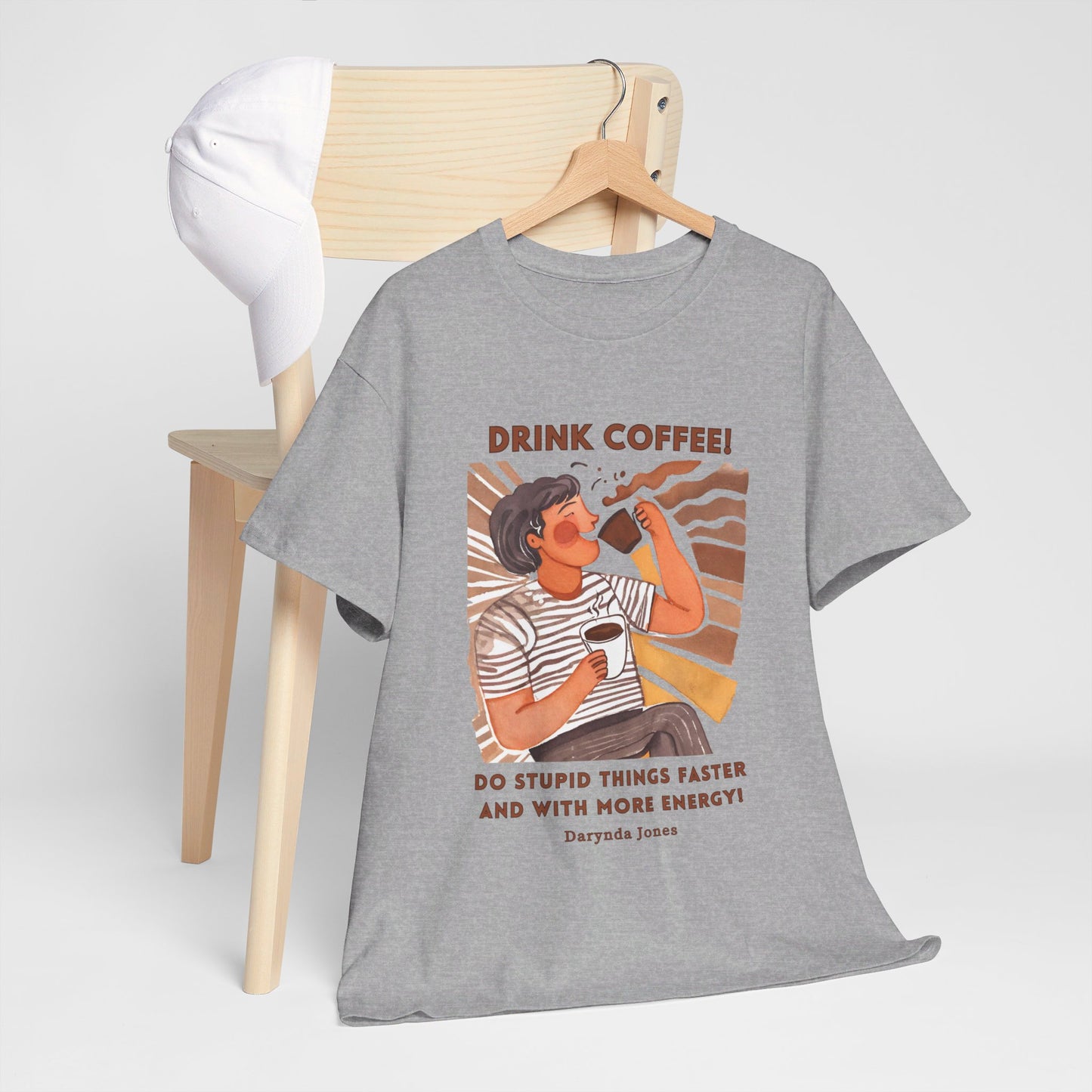 Do Stupid Things Faster Funny Coffee Quotes T-shirt Novelist