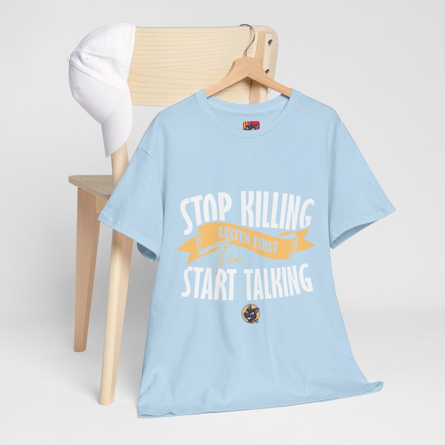 The Focused Mind T-Shirt: Stop killing listen first then start talking Jack