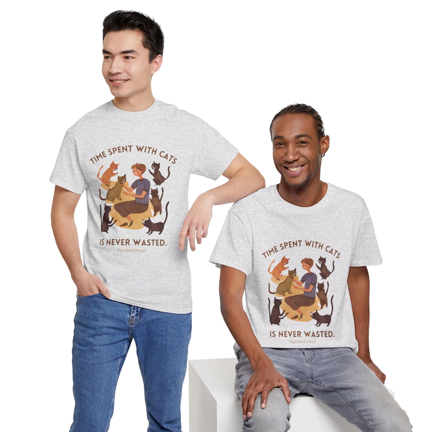 The Cat Lover T-Shirt: Purrfect Companionship"Time spent with cats... never wasted" Sigmund Freud