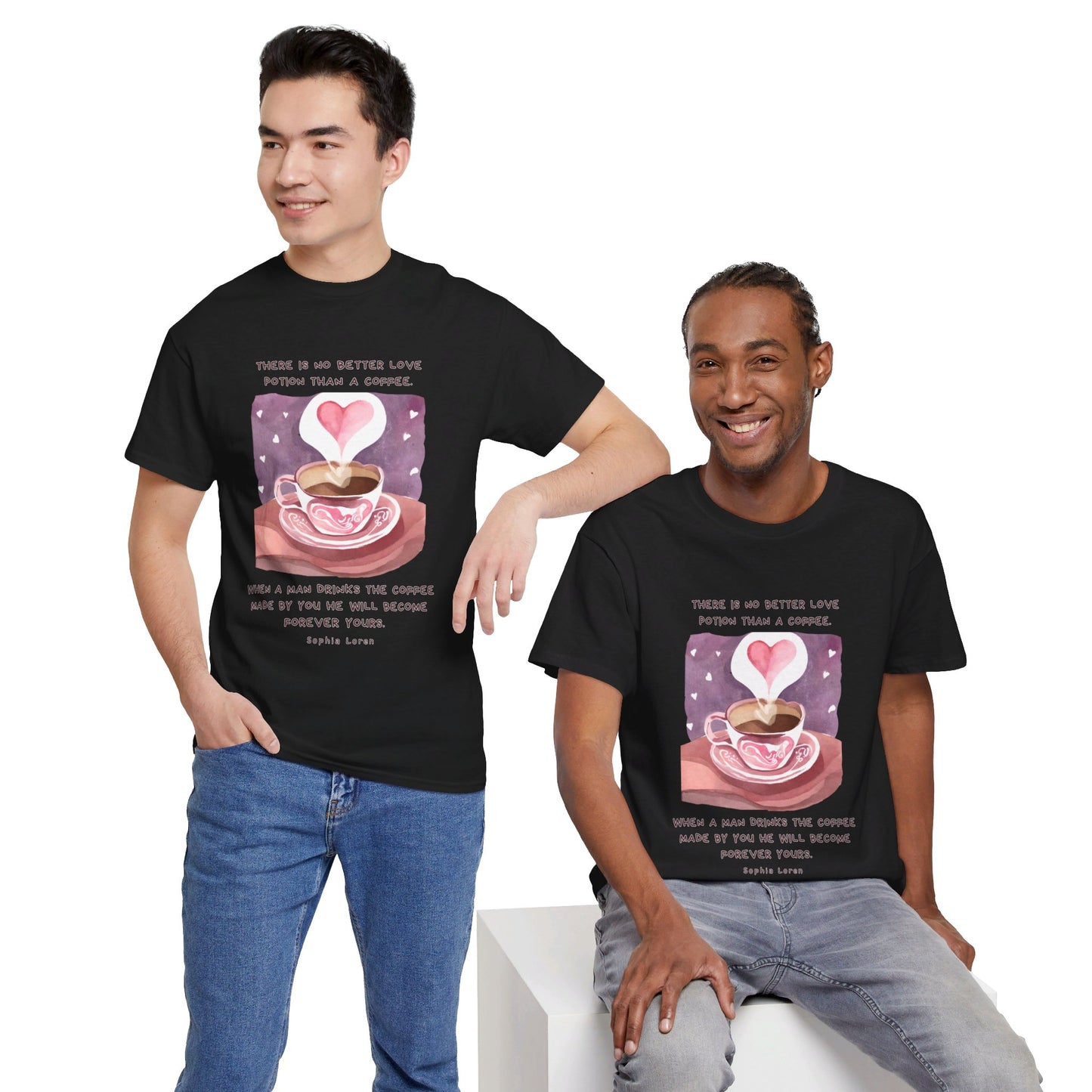 Coffee: The Love Potion (Cute & Playful) Romantic Coffee Quotes T-shirt