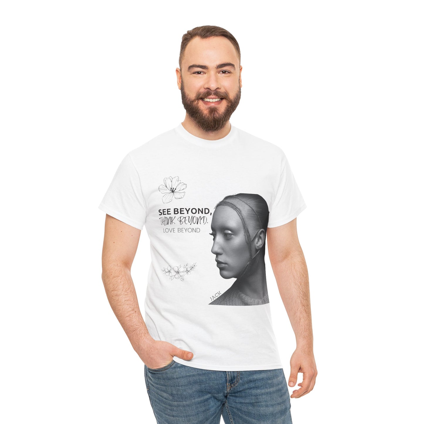 See, Think, Love Beyond: Inspirational Quote Tee