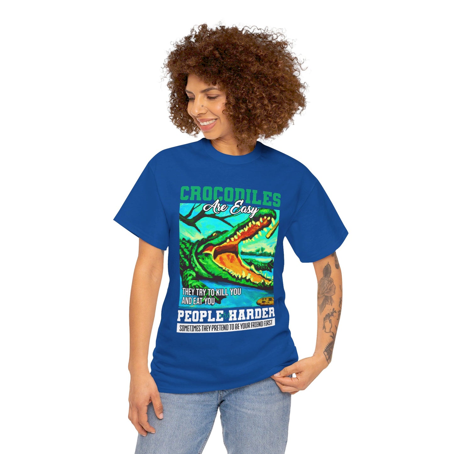 The Critical Thinker T-Shirt: Crocodiles are easy they try to kill you Steve Irwin