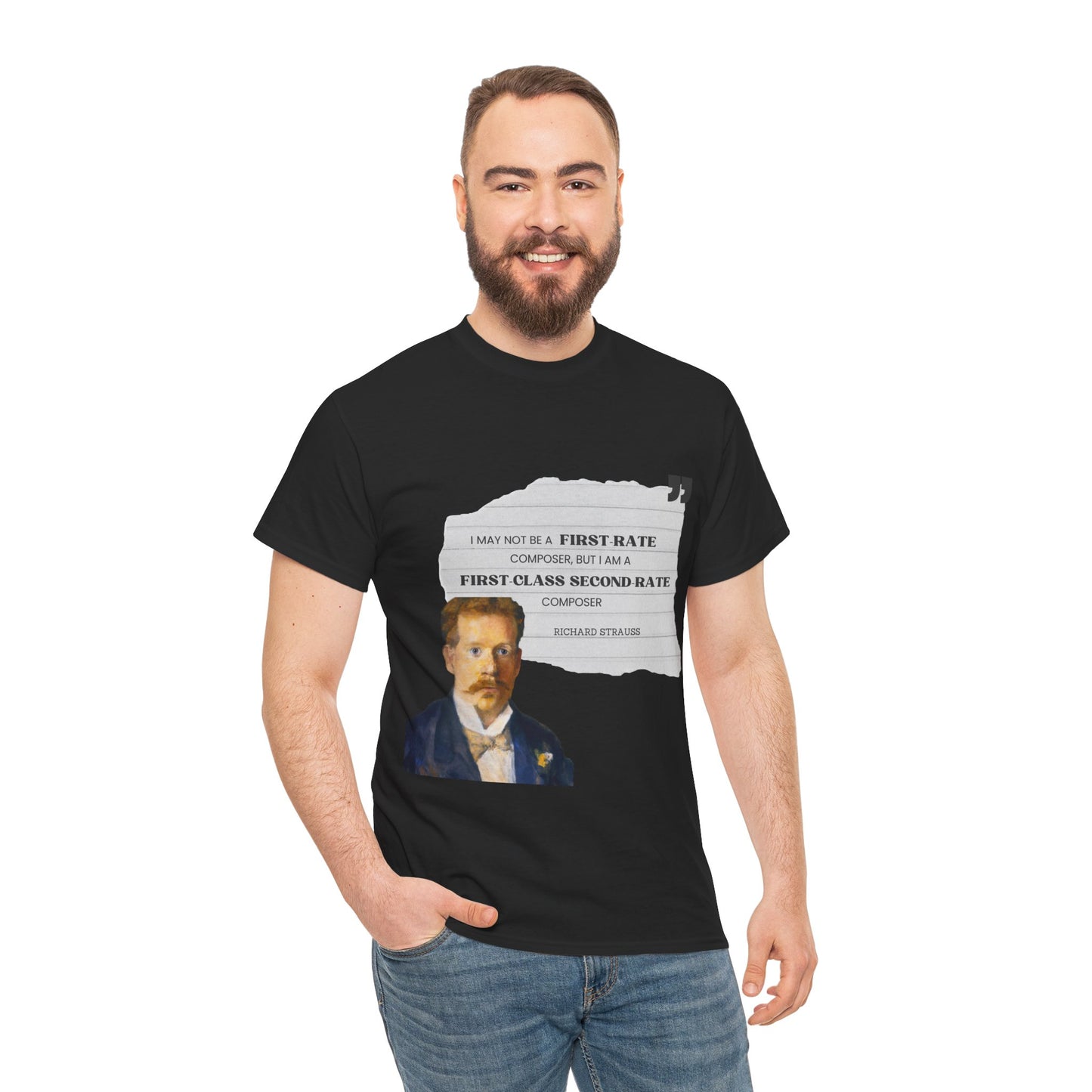 Second-Rate Genius: Dmitri Shostakovich Quote Tee Richard Strauss