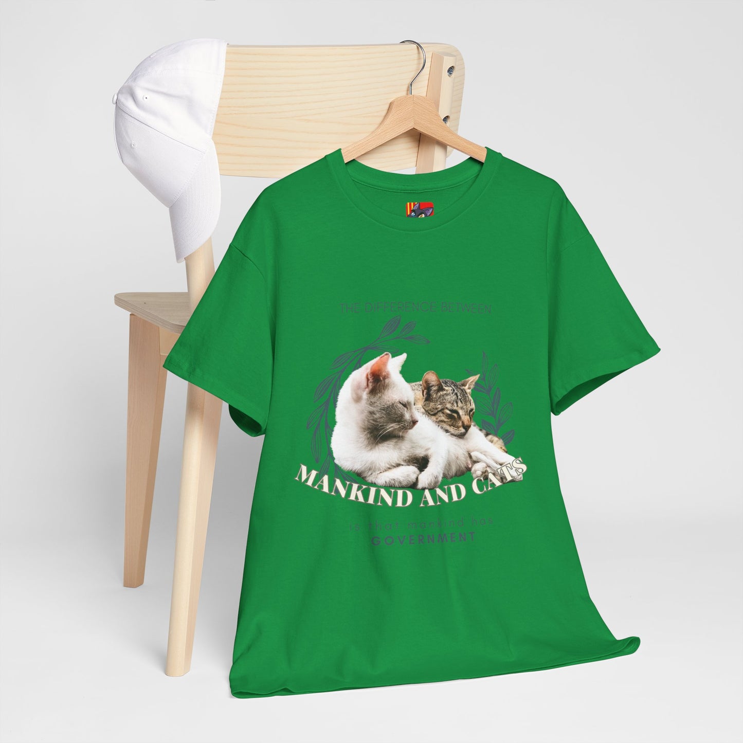 The Feline Free T-Shirt: No Government Needed"Mankind has government" 🐾🏛️