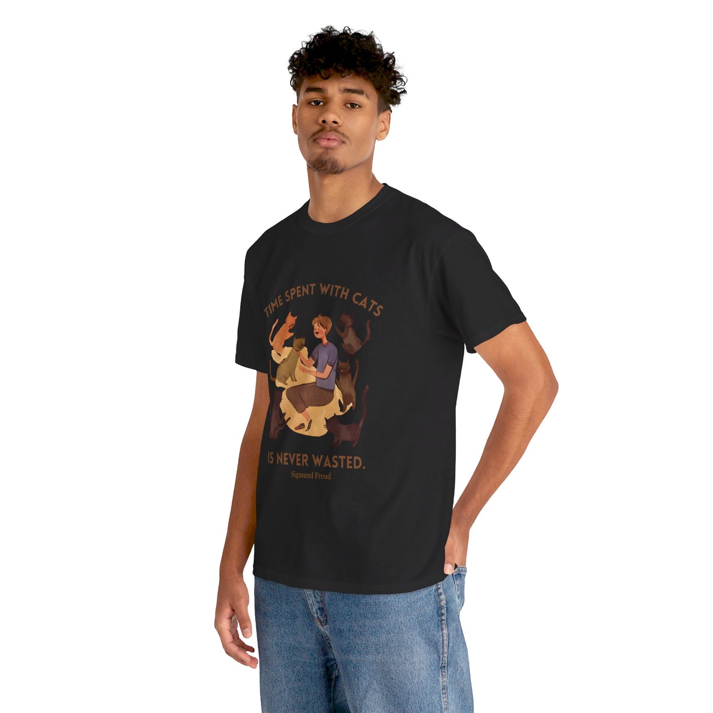 The Cat Lover T-Shirt: Purrfect Companionship"Time spent with cats... never wasted" Sigmund Freud