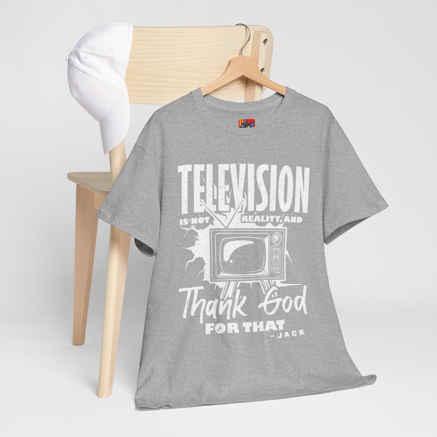 The Knowledge Seeker T-Shirt: Telesision is not reality and thank god for tha Jack