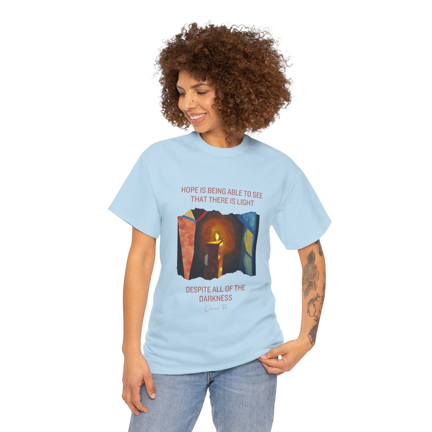 The Light Bringer T-Shirt: Find the Light Within"Hope is seeing light despite darkness" Desmond Tutu