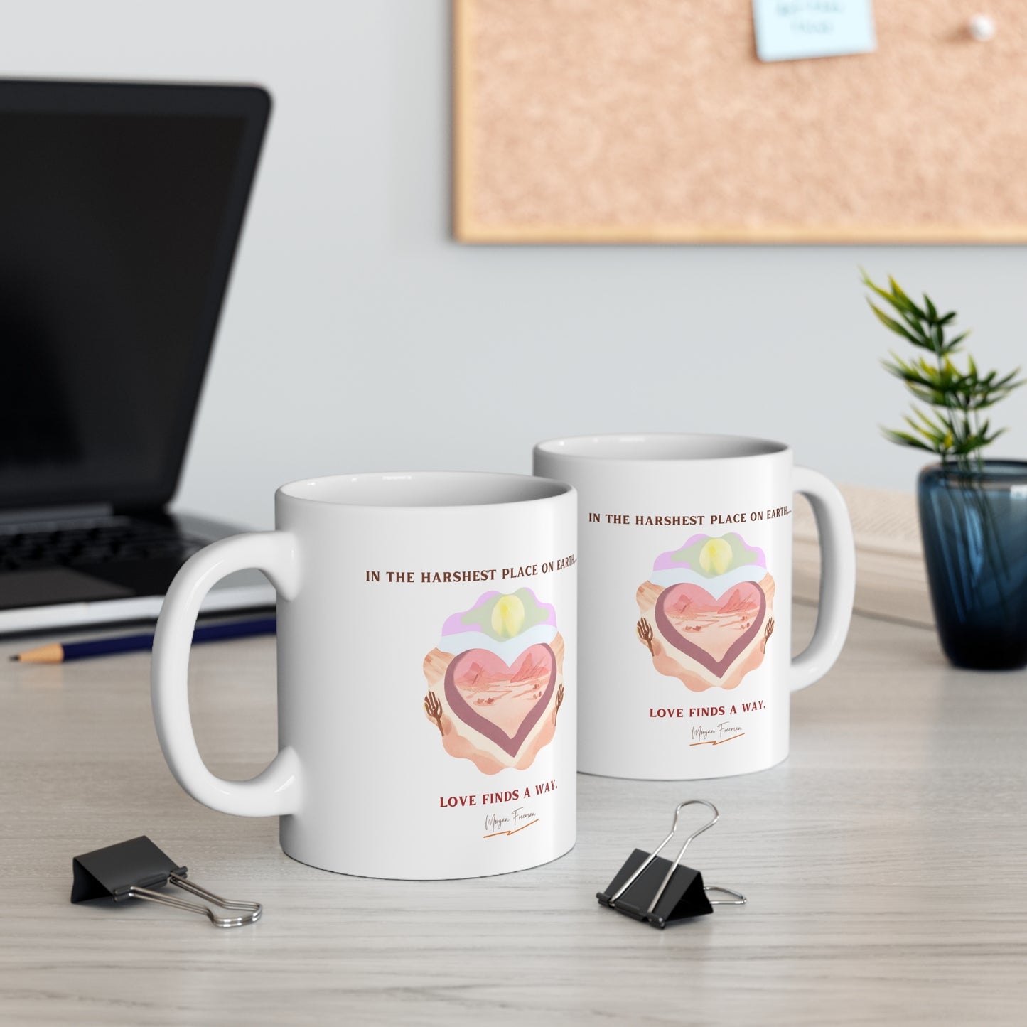 The Love Fighter Mug: Love Conquers All"Love finds a way" AEN0148