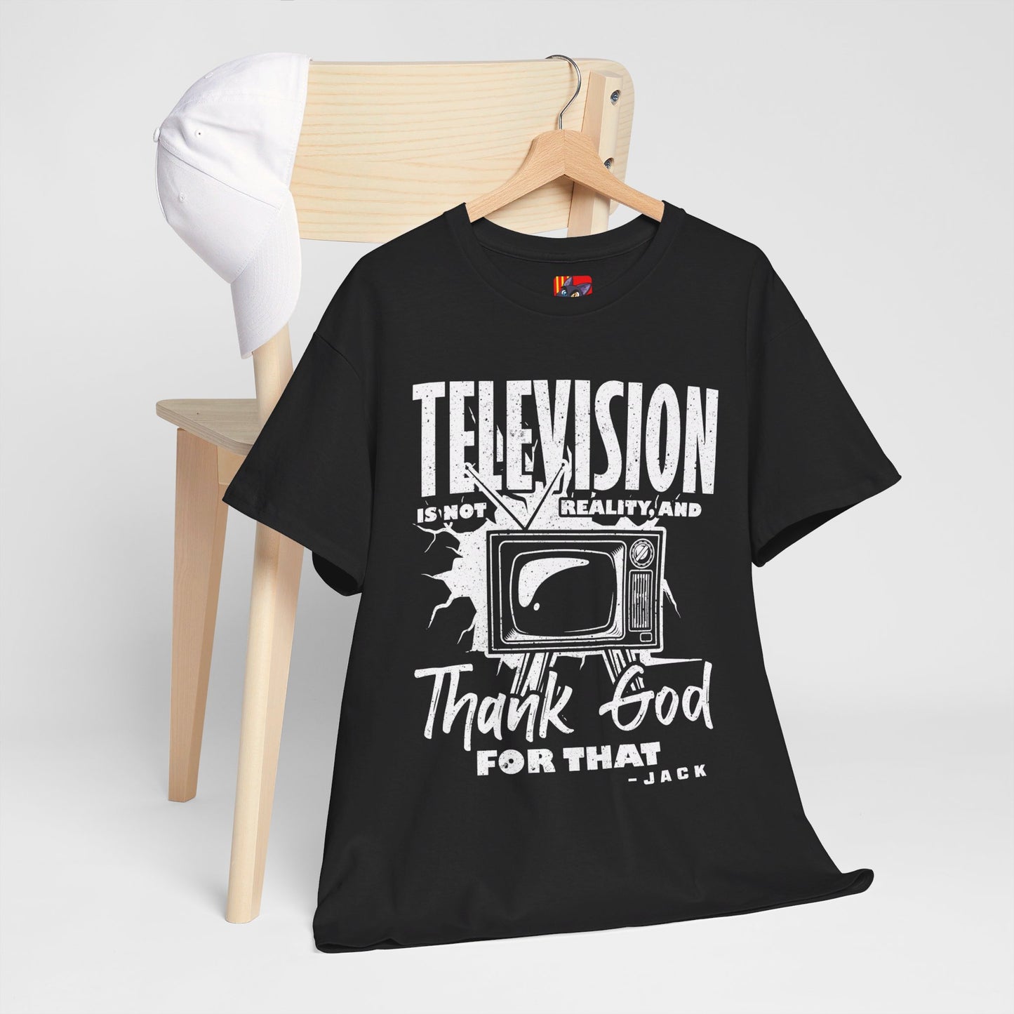 The Knowledge Seeker T-Shirt: Telesision is not reality and thank god for tha Jack