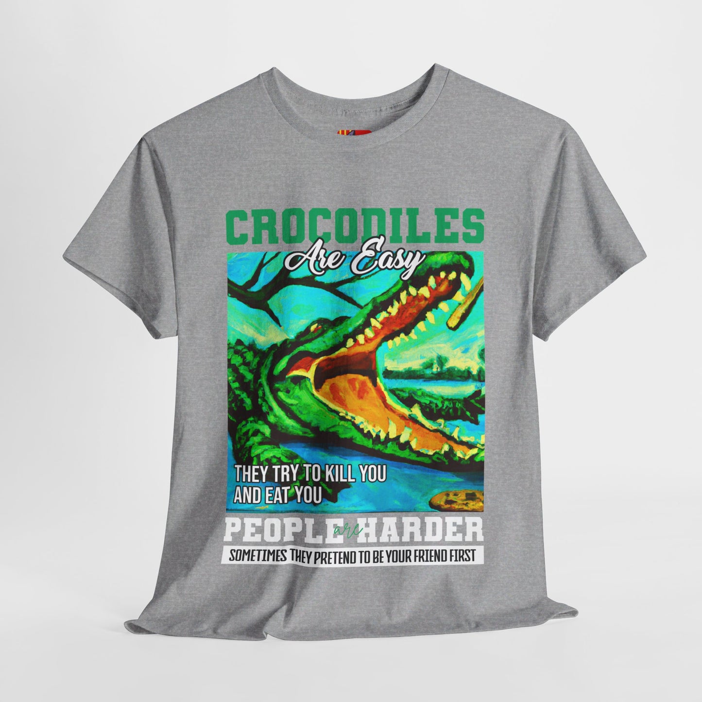 The Critical Thinker T-Shirt: Crocodiles are easy they try to kill you Steve Irwin