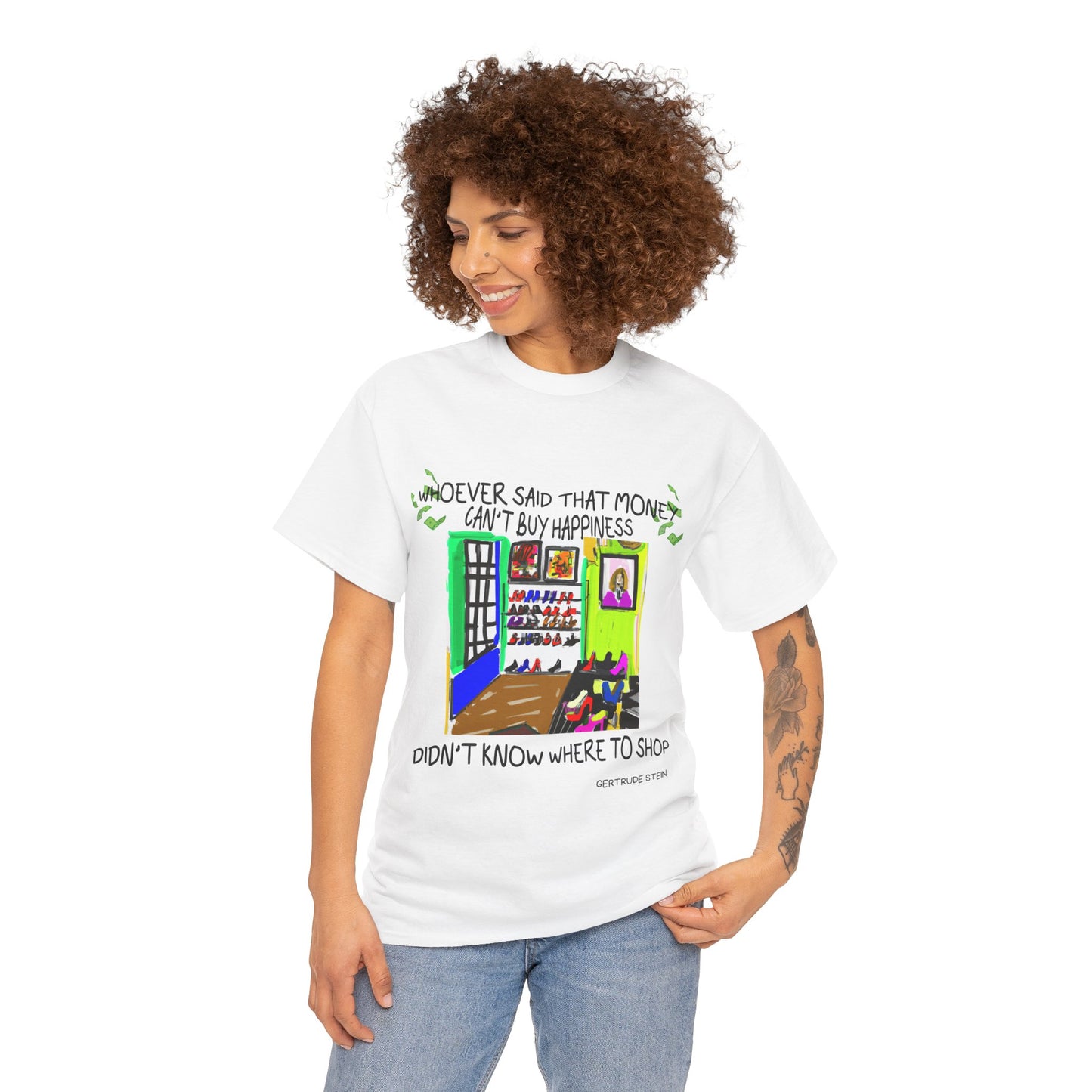 Money Buys Happiness: Funny Bart Simpson Quote Tee