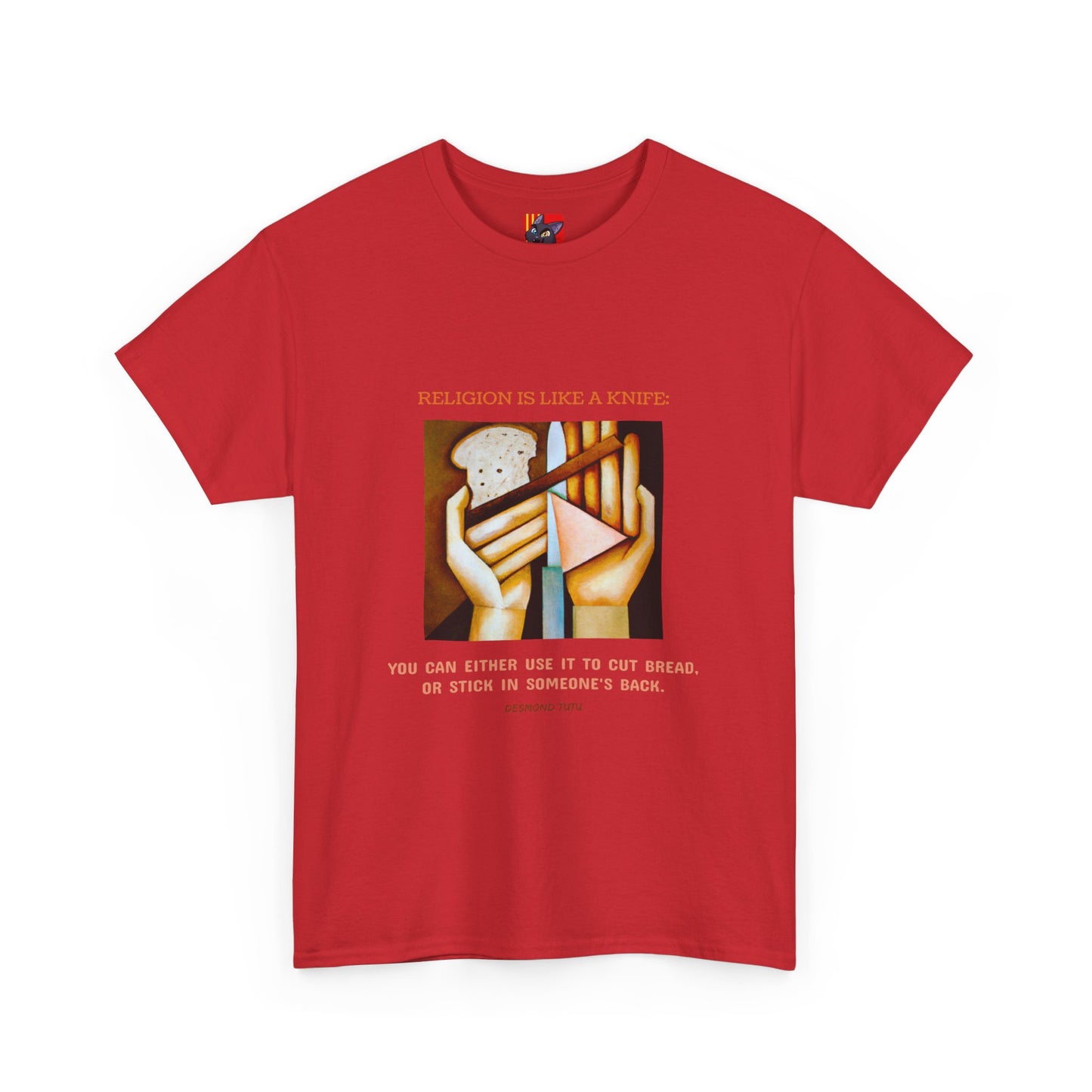 The Double-Edged Sword T-Shirt: Use Your Power Wisely"Religion is like a knife..." Desmond Tutu