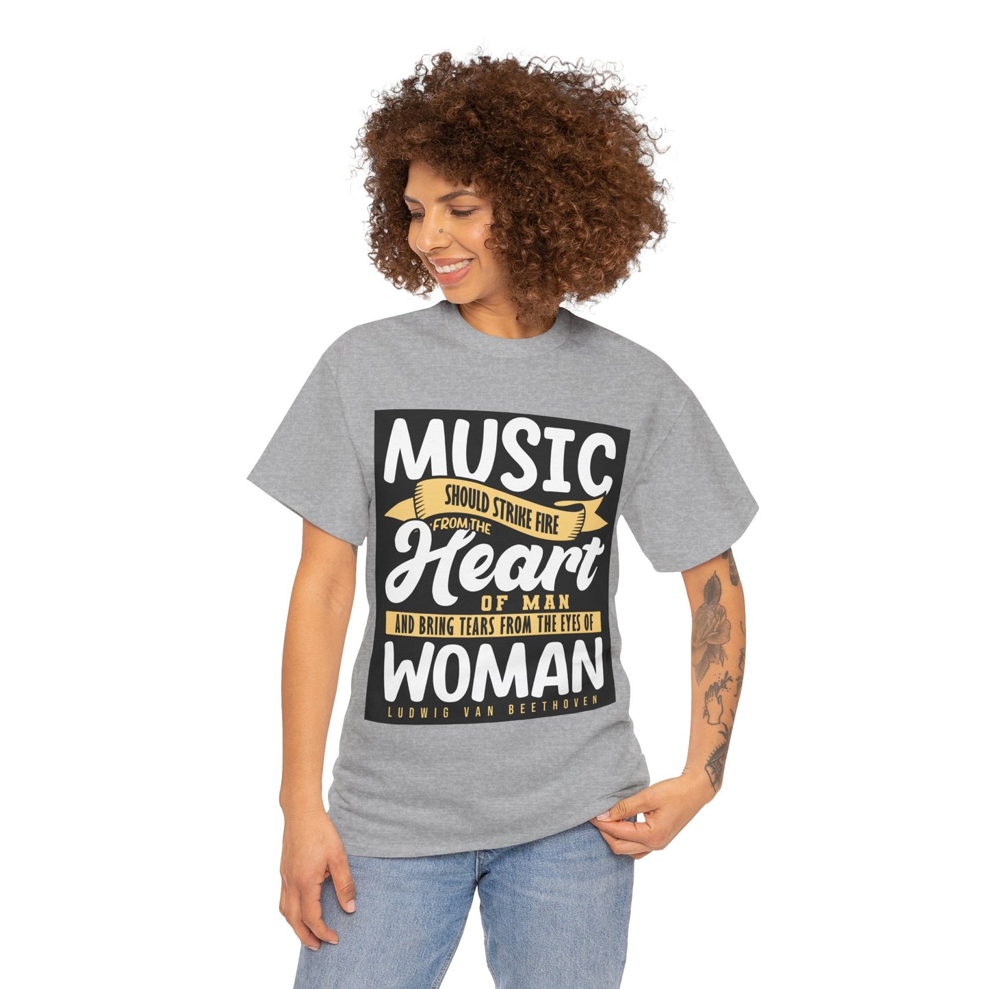 The Music Enthusiast T-Shirt: Music should strike fire from the heart