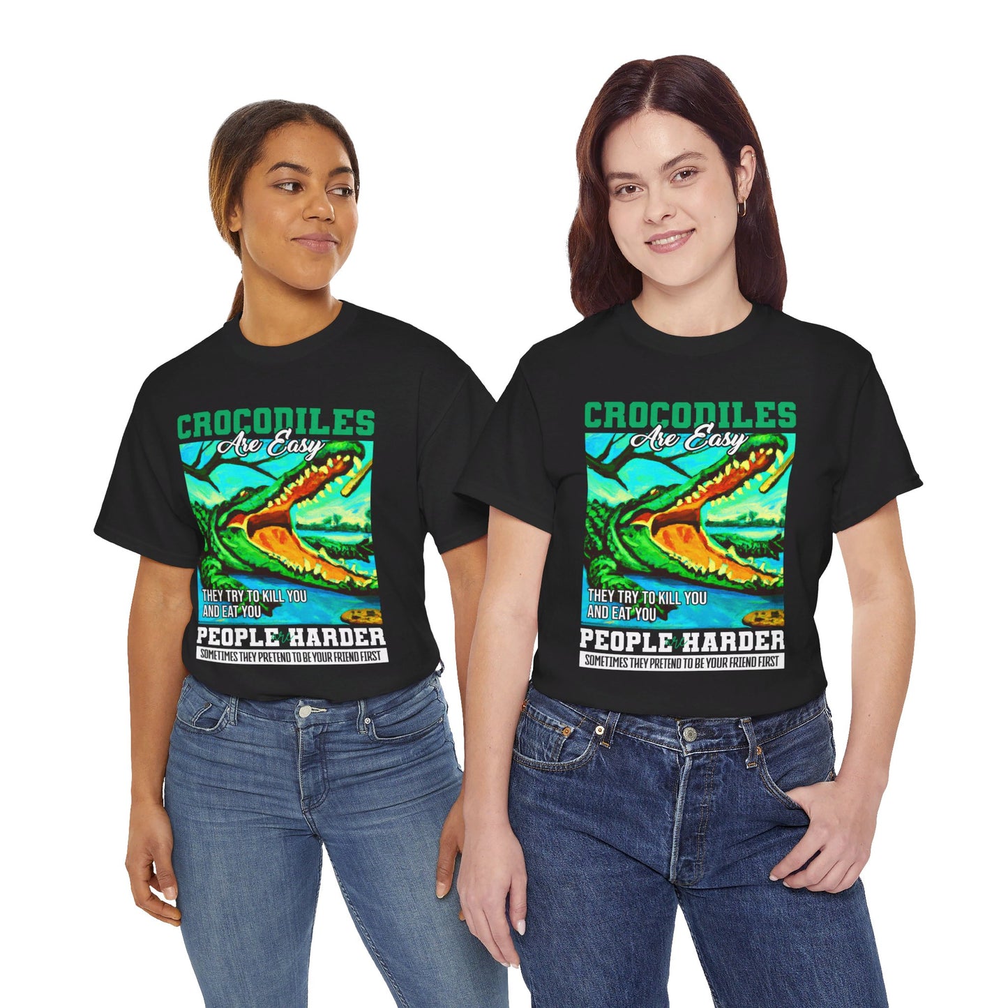 The Critical Thinker T-Shirt: Crocodiles are easy they try to kill you Steve Irwin