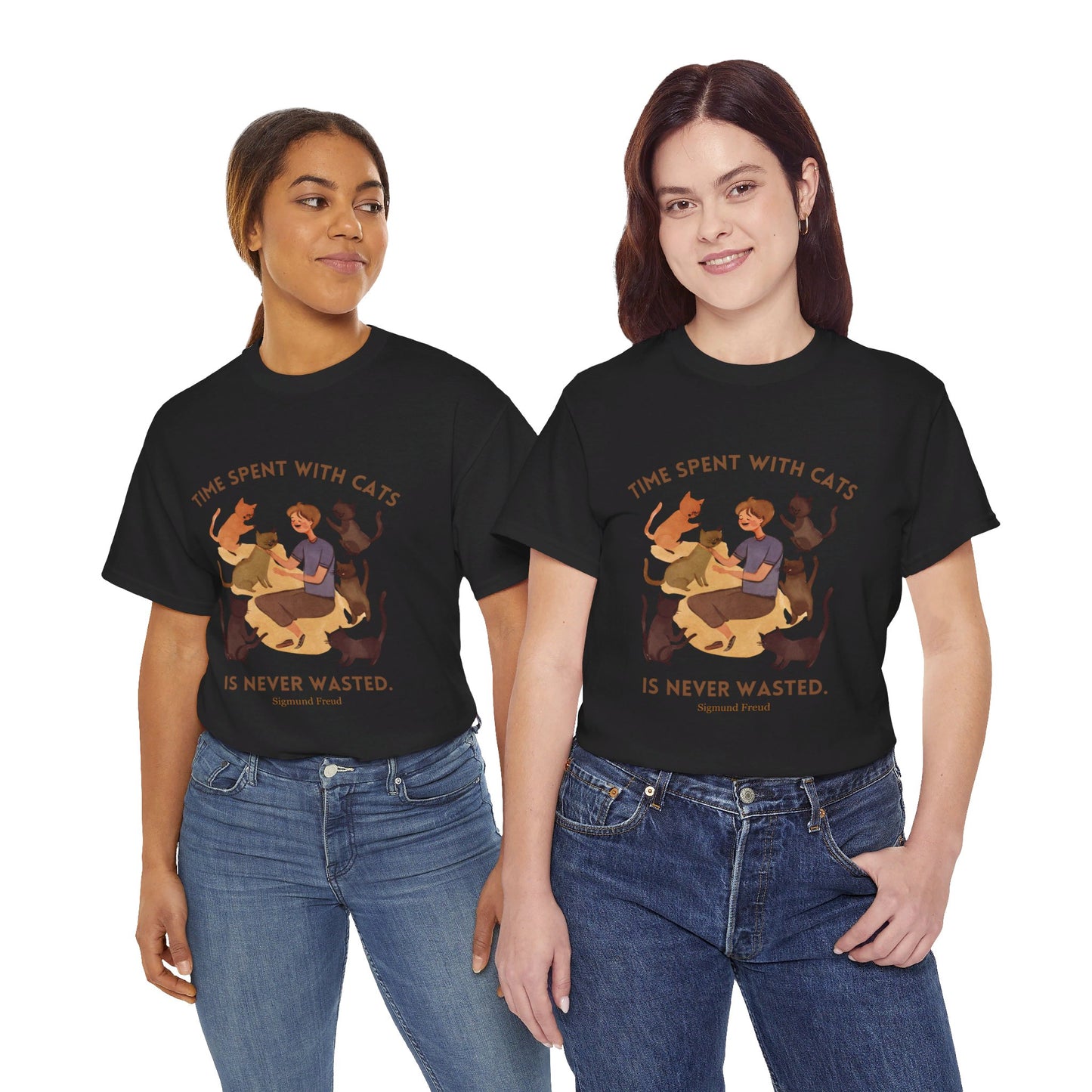 The Cat Lover T-Shirt: Purrfect Companionship"Time spent with cats... never wasted" Sigmund Freud