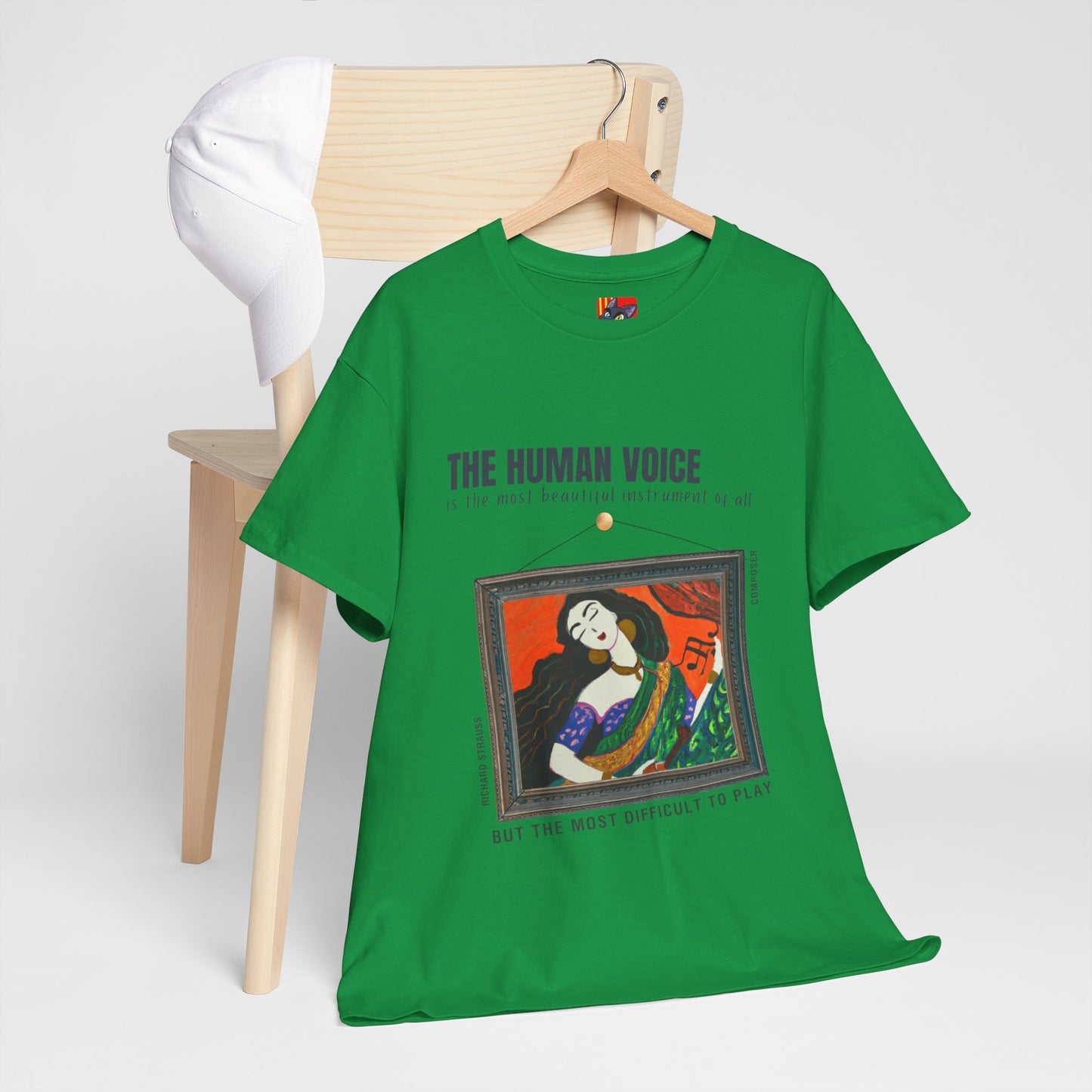 Human Voice: Beautiful & Challenging - Luciano Pavarotti Quote Tee Richard Strauss