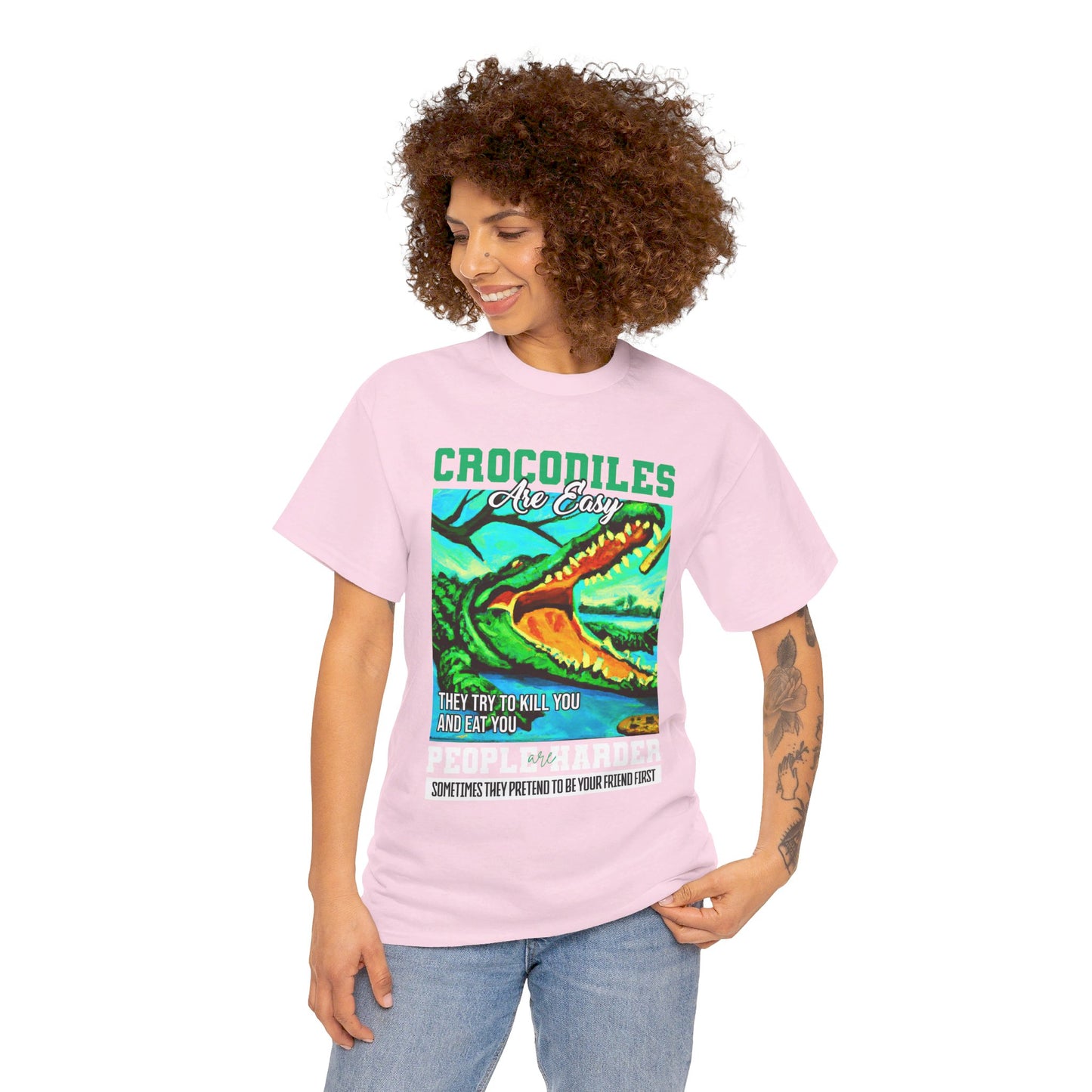 The Critical Thinker T-Shirt: Crocodiles are easy they try to kill you Steve Irwin