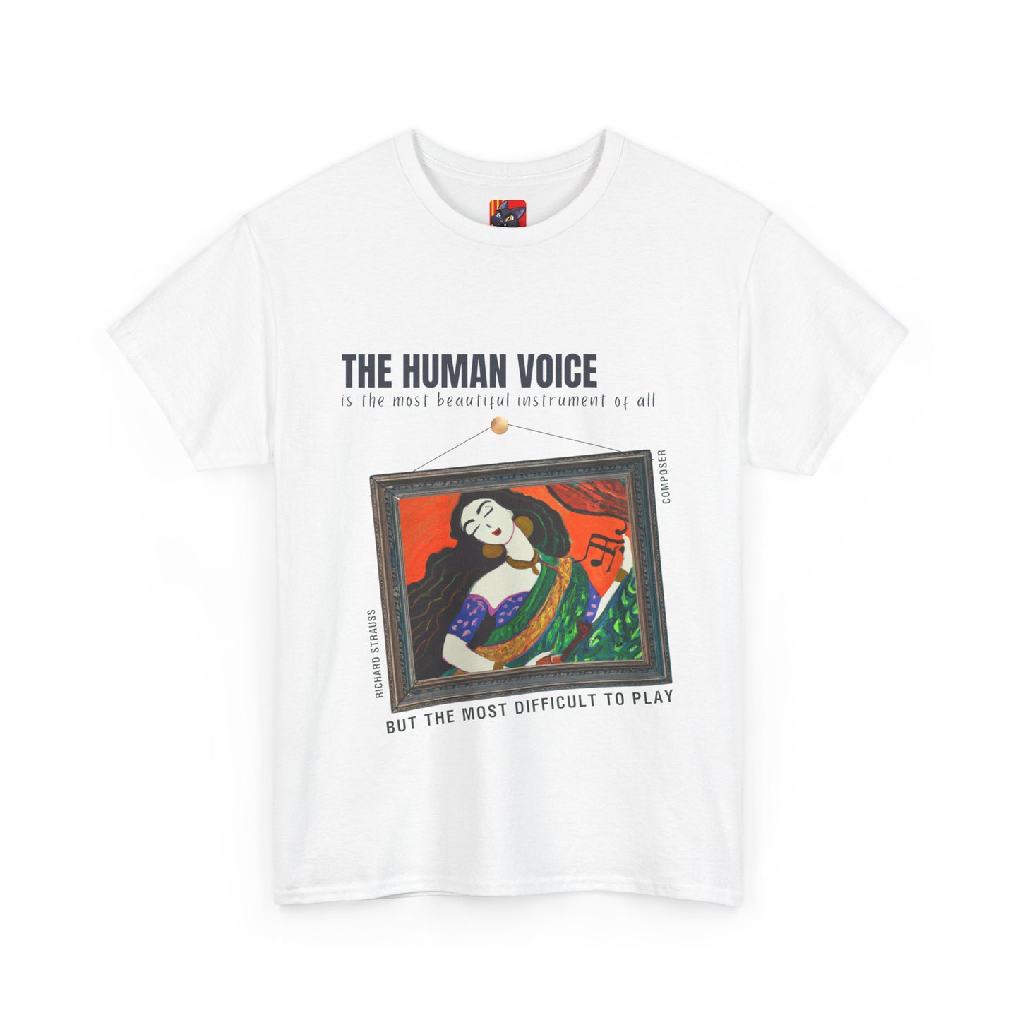 Human Voice: Beautiful & Challenging - Luciano Pavarotti Quote Tee Richard Strauss