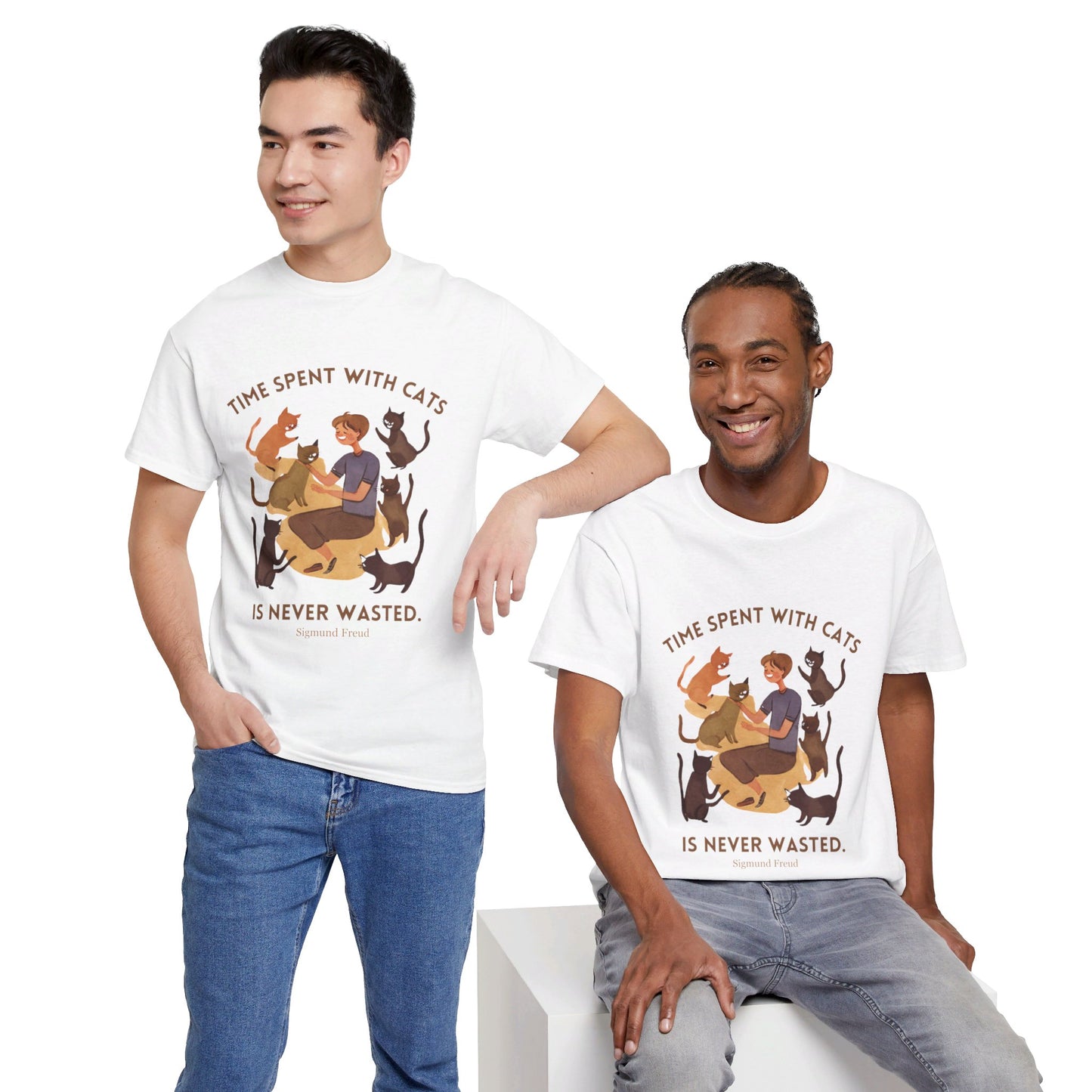 The Cat Lover T-Shirt: Purrfect Companionship"Time spent with cats... never wasted" Sigmund Freud